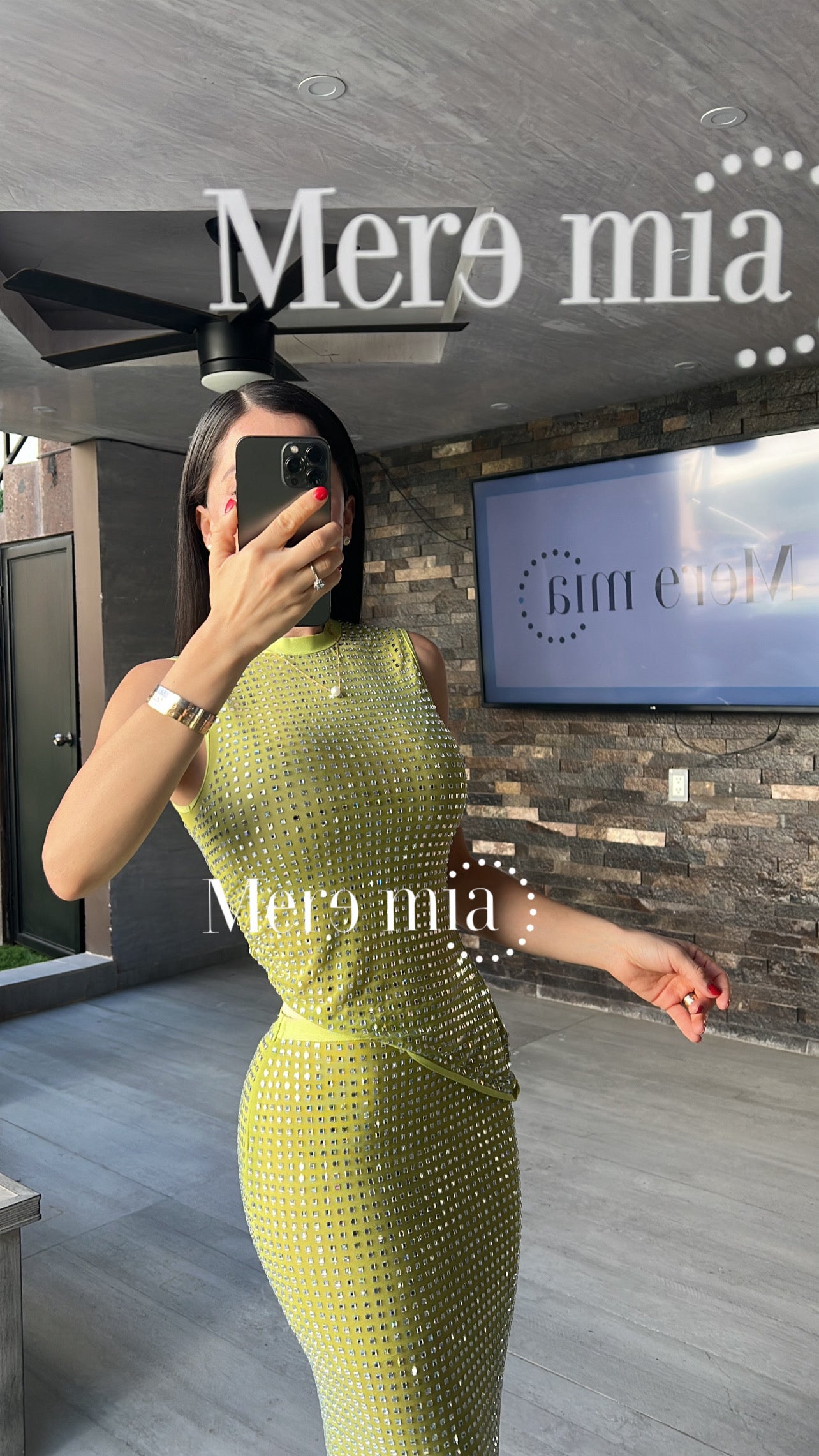 Conjunto verde puntos