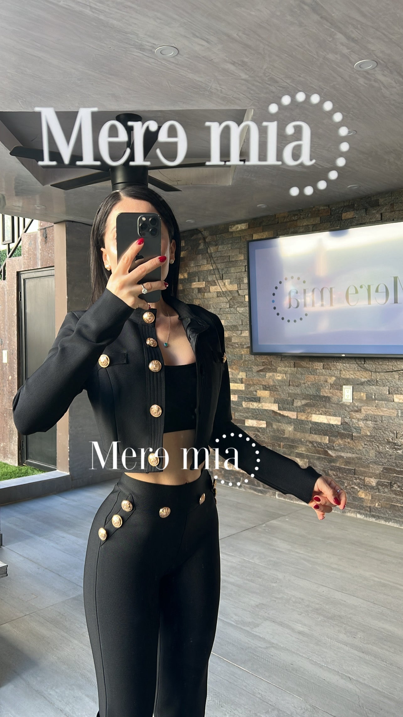 Cardigan negro botones