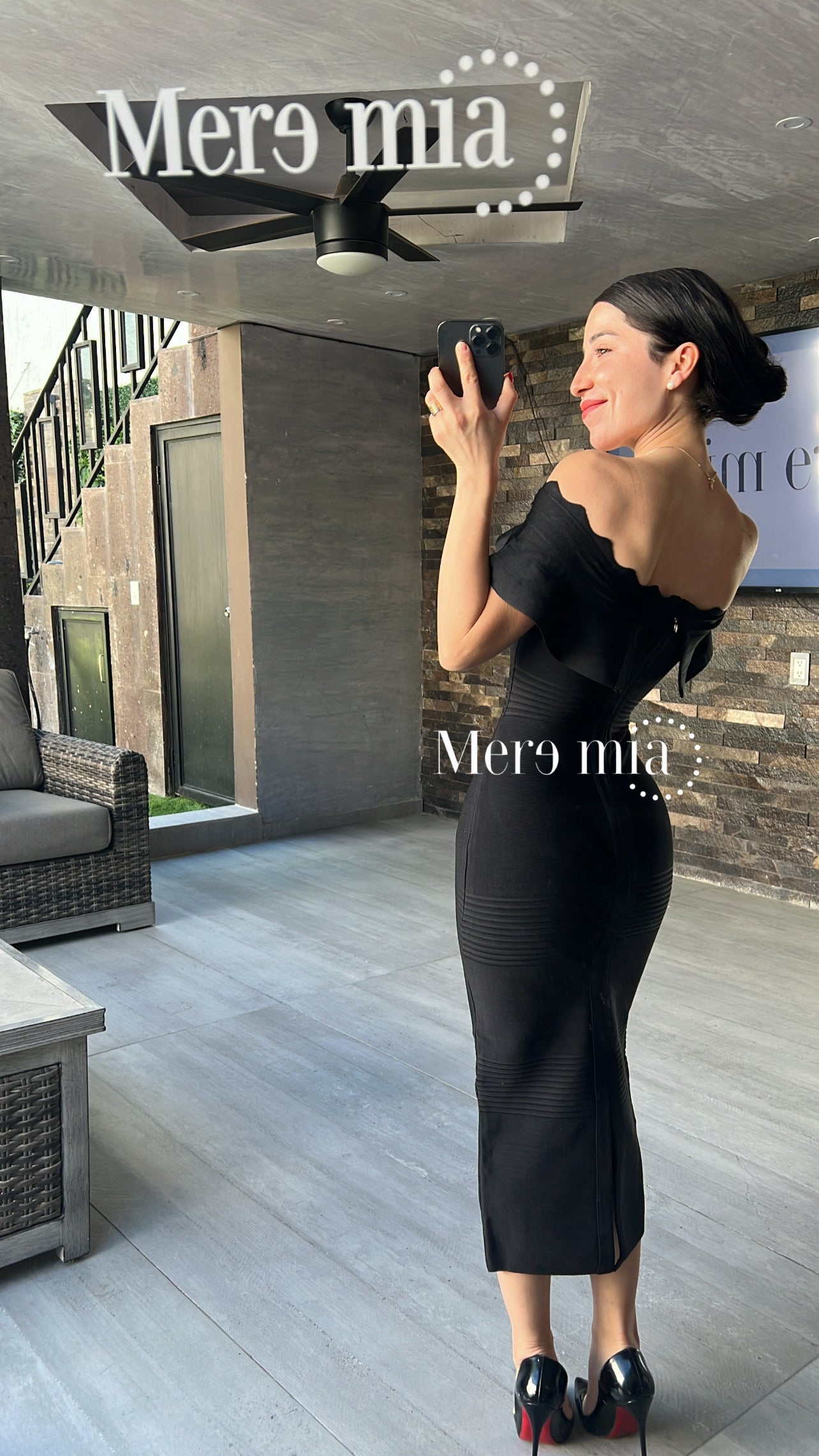 Vestido olan Ruff hombros