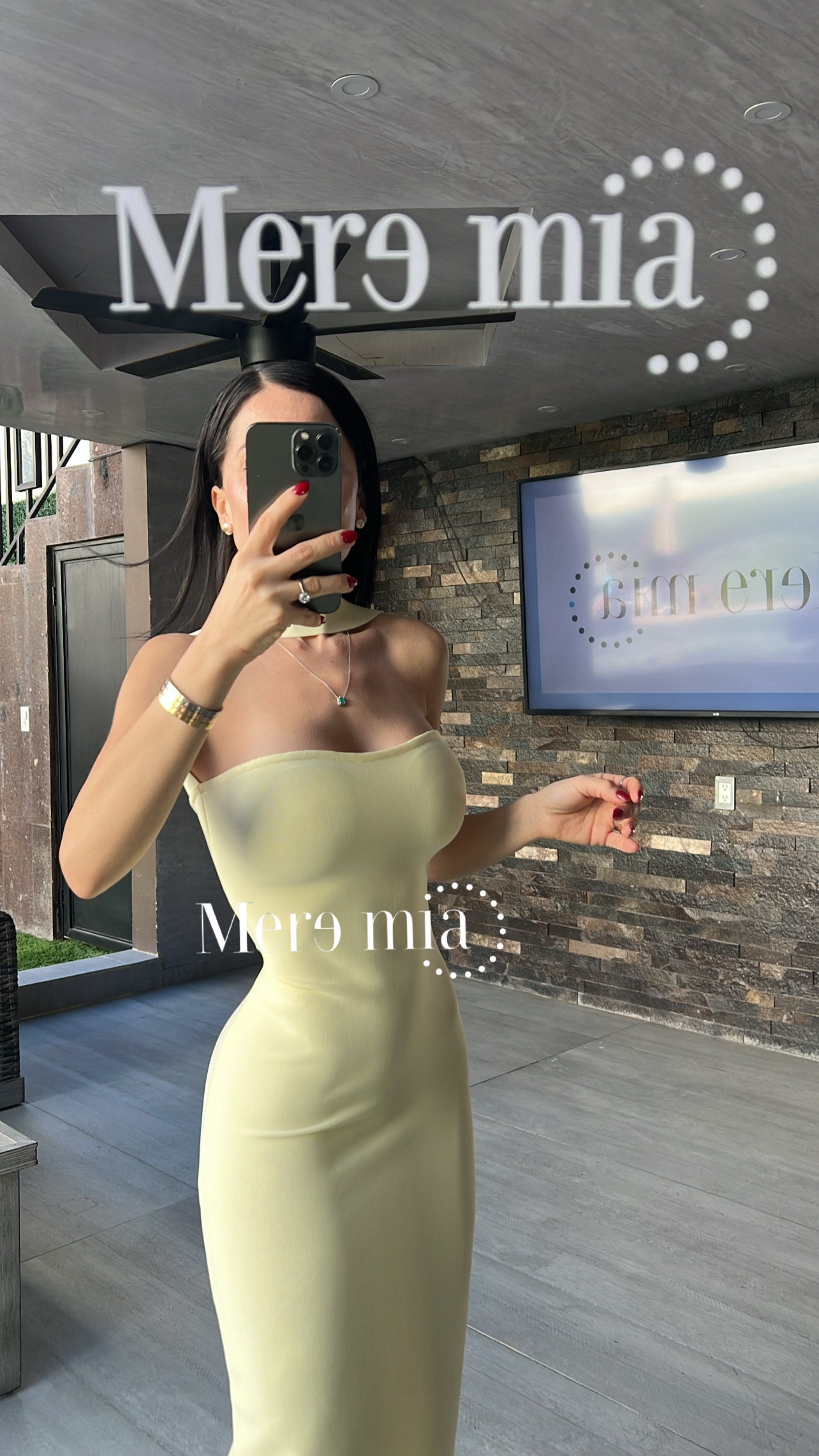 Vestido amarillo halter