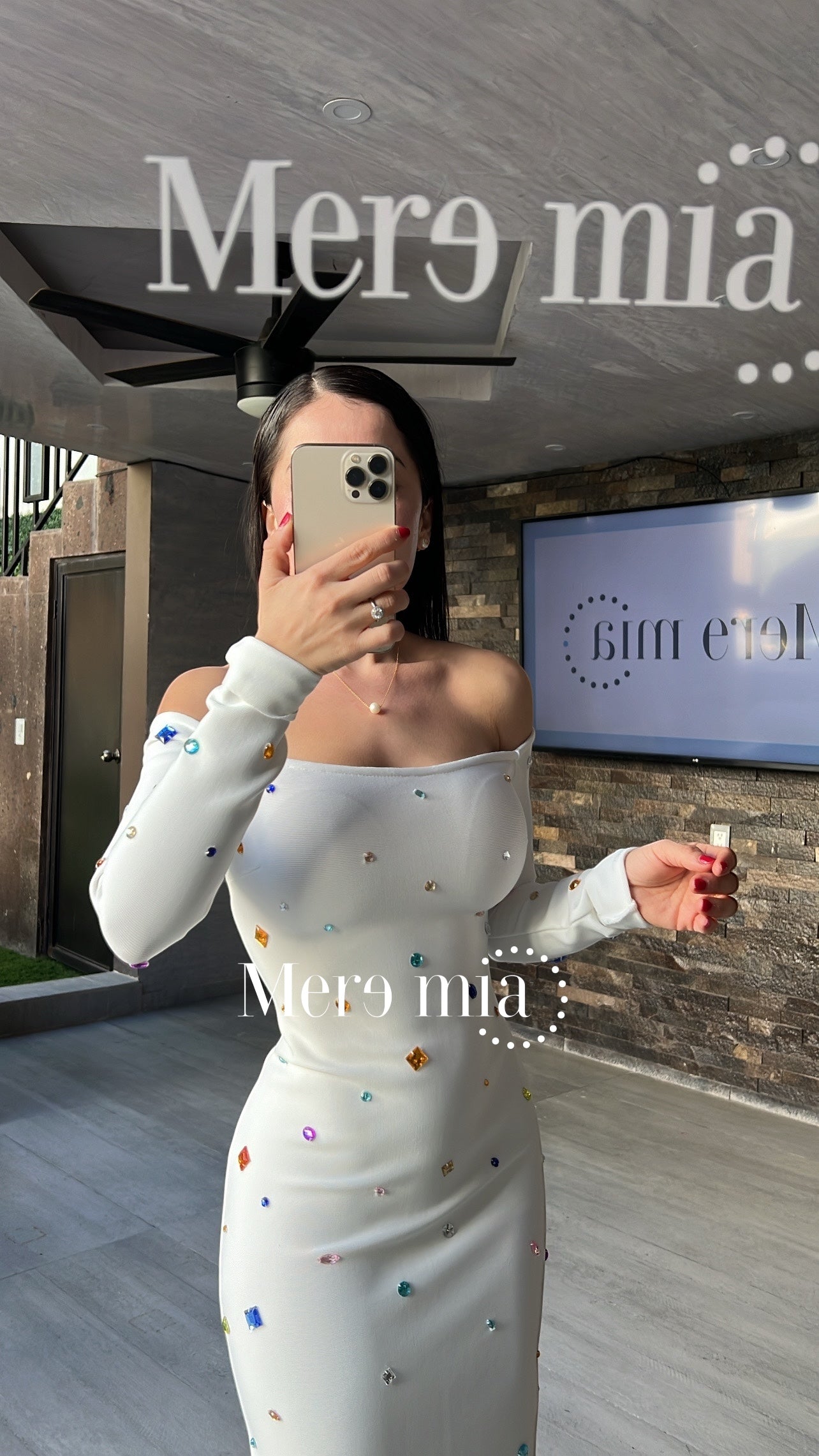 Vestido blanco apl colores