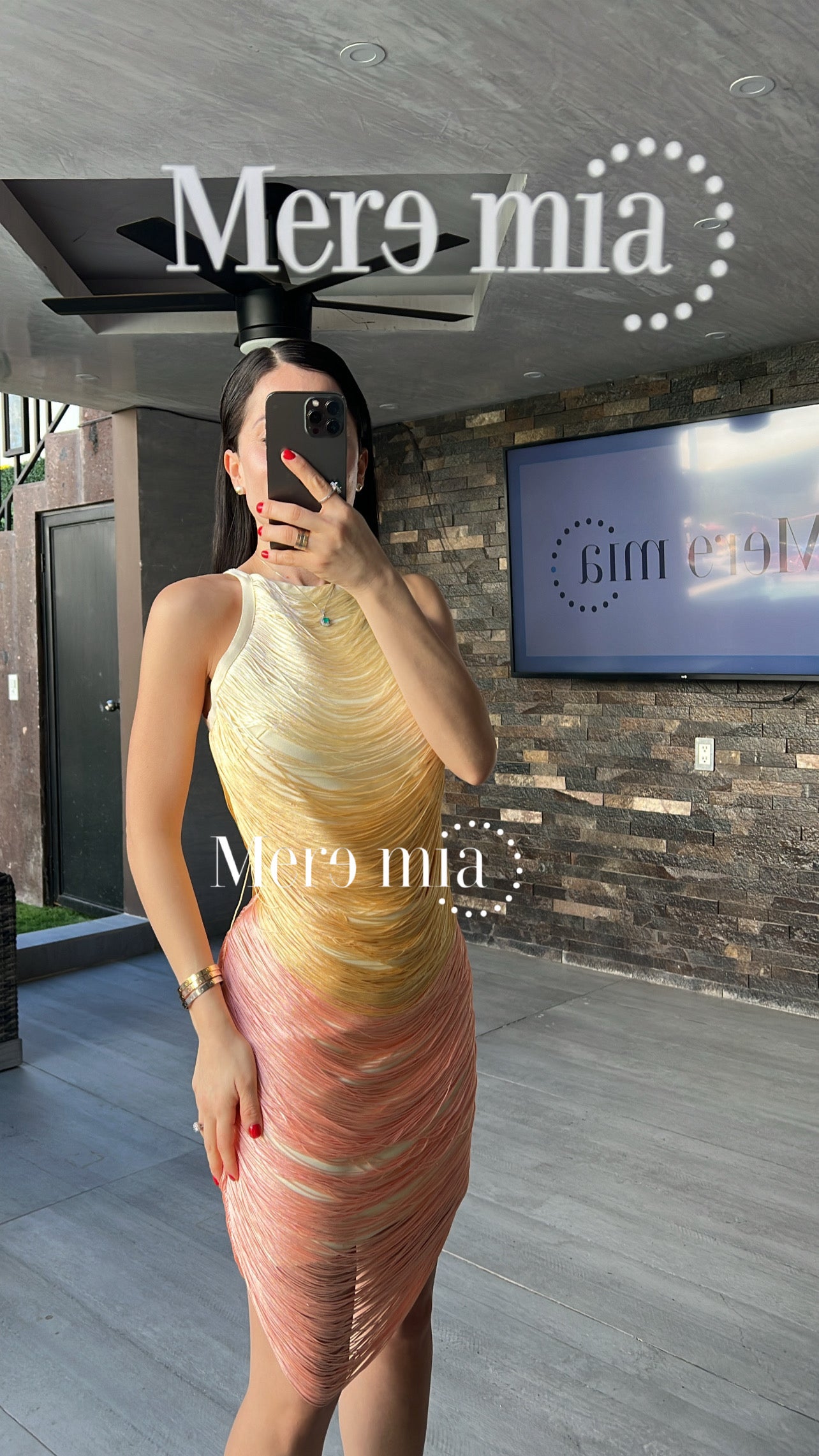 Vestido barbas colores