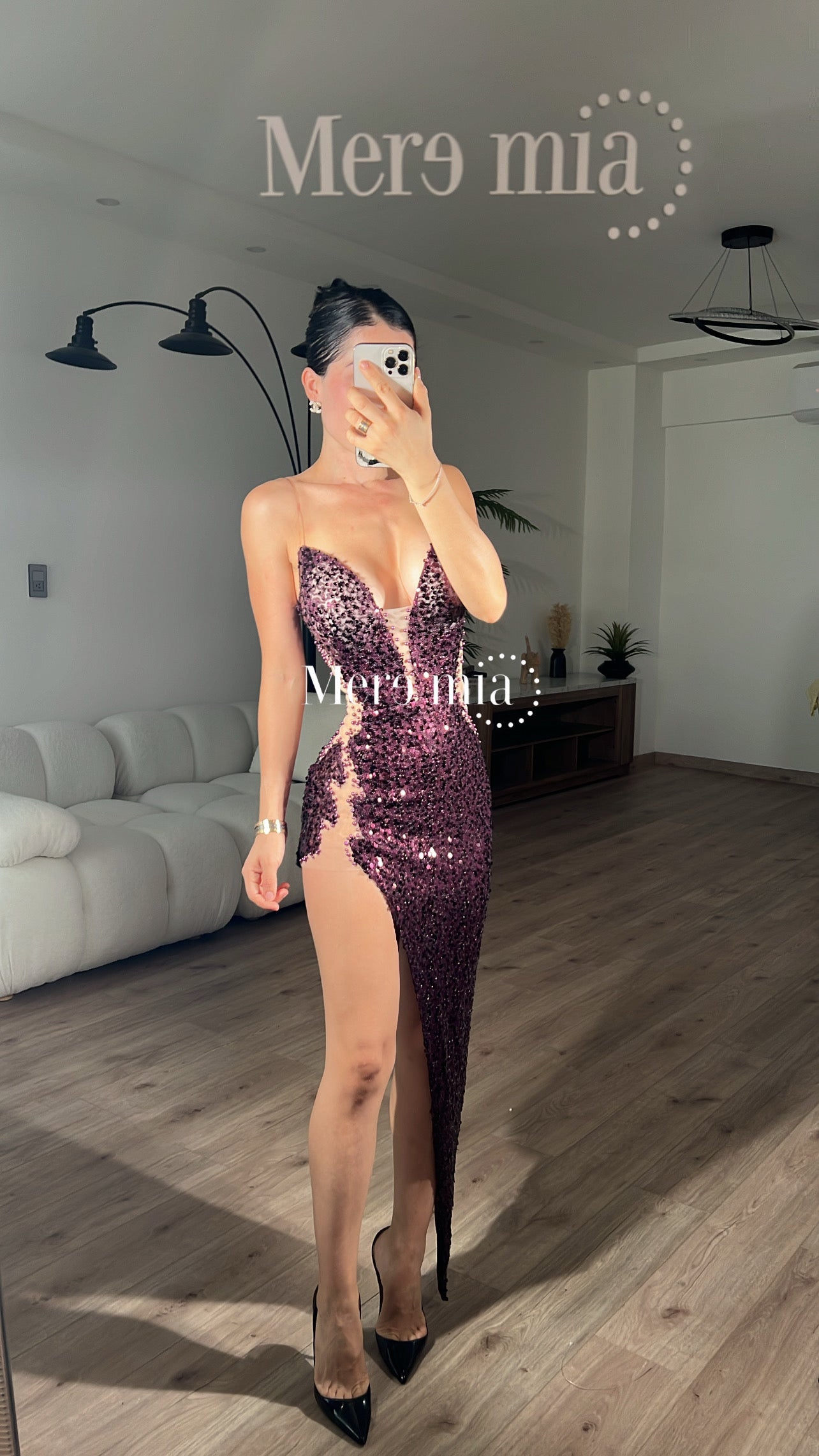 Vestido uva lent asimetrico