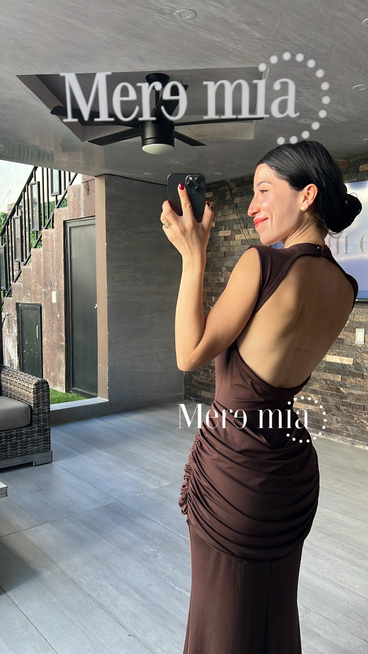 Vestido plisado tira