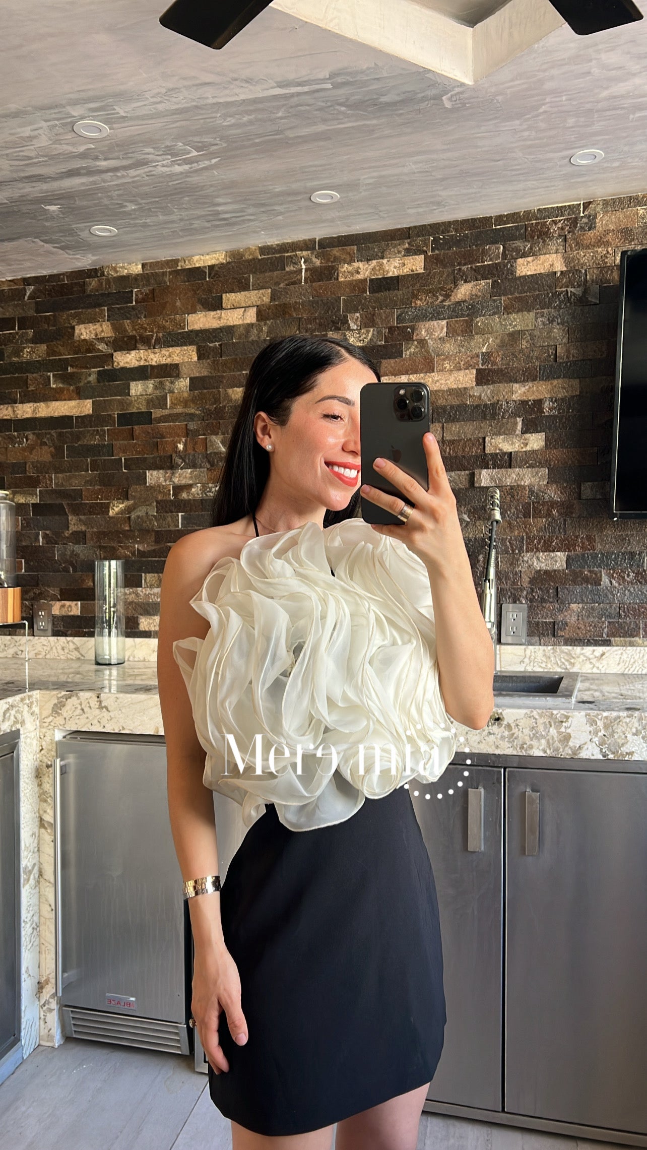 Vestido negro flores
