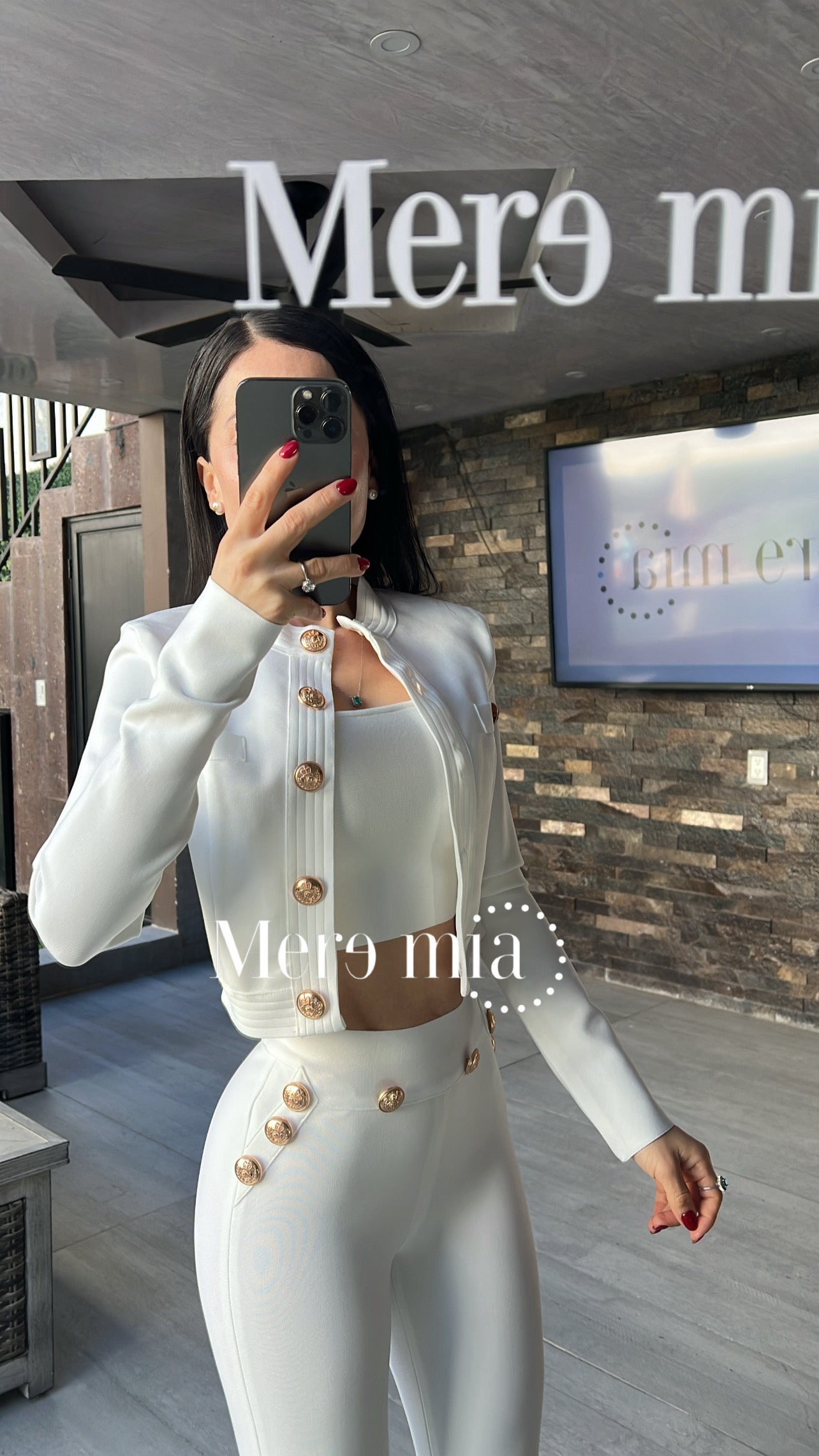 Cardigan blanco botones