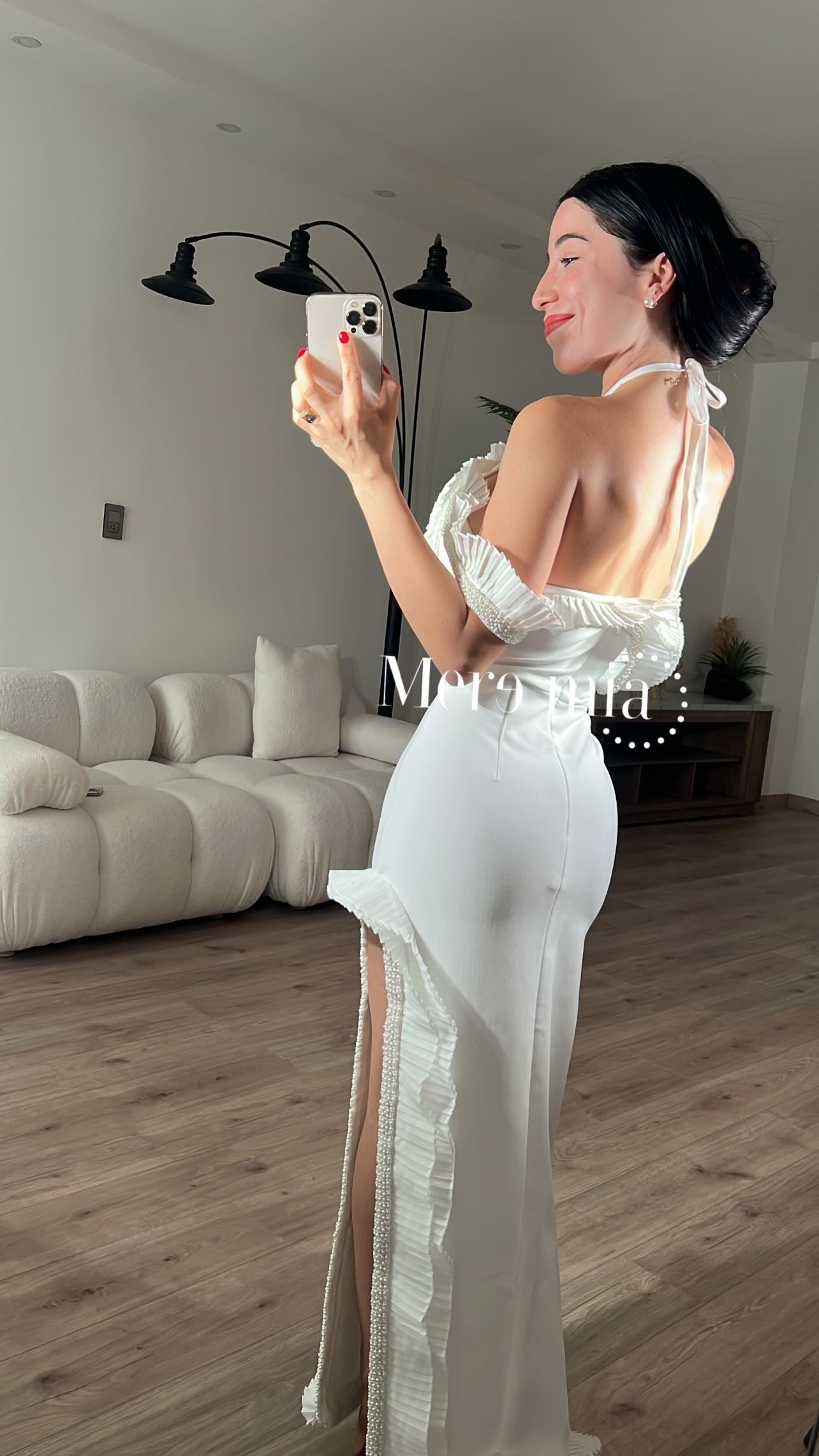 Vestido blanco corr largo