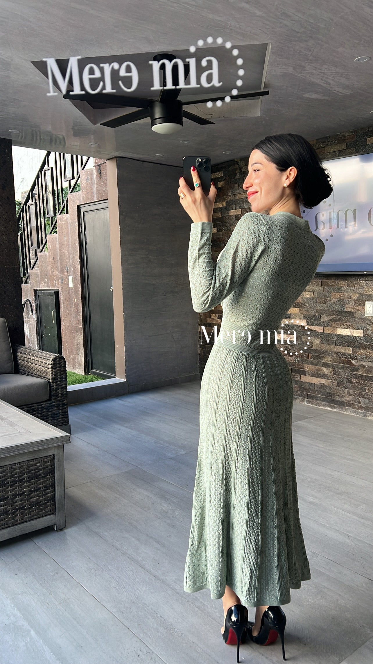 Vestido verde pist ml