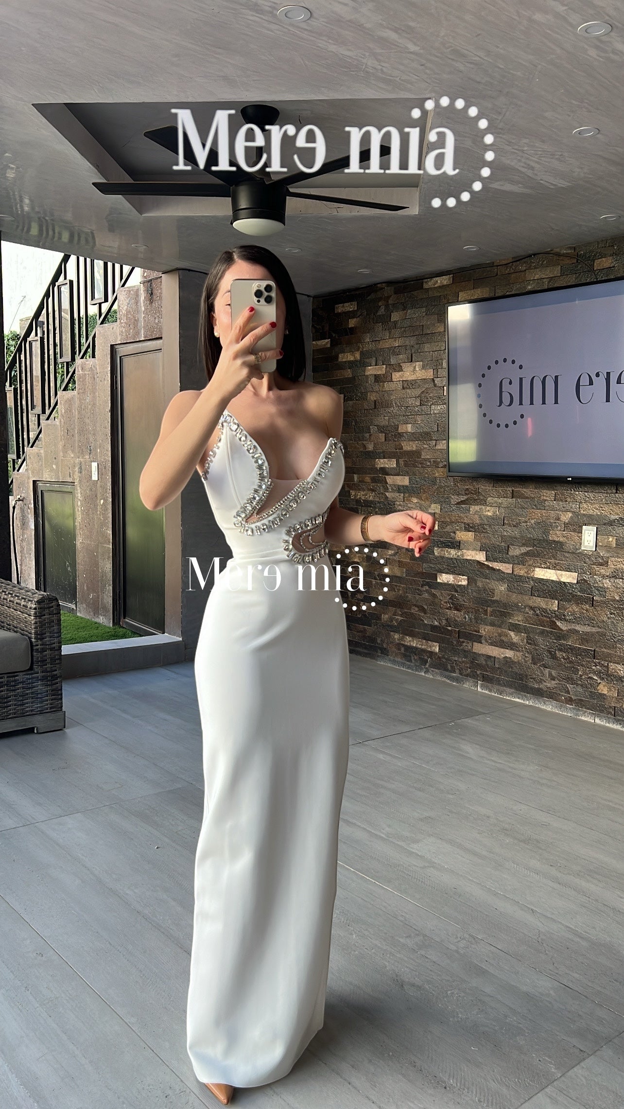 Vestido blanco malla