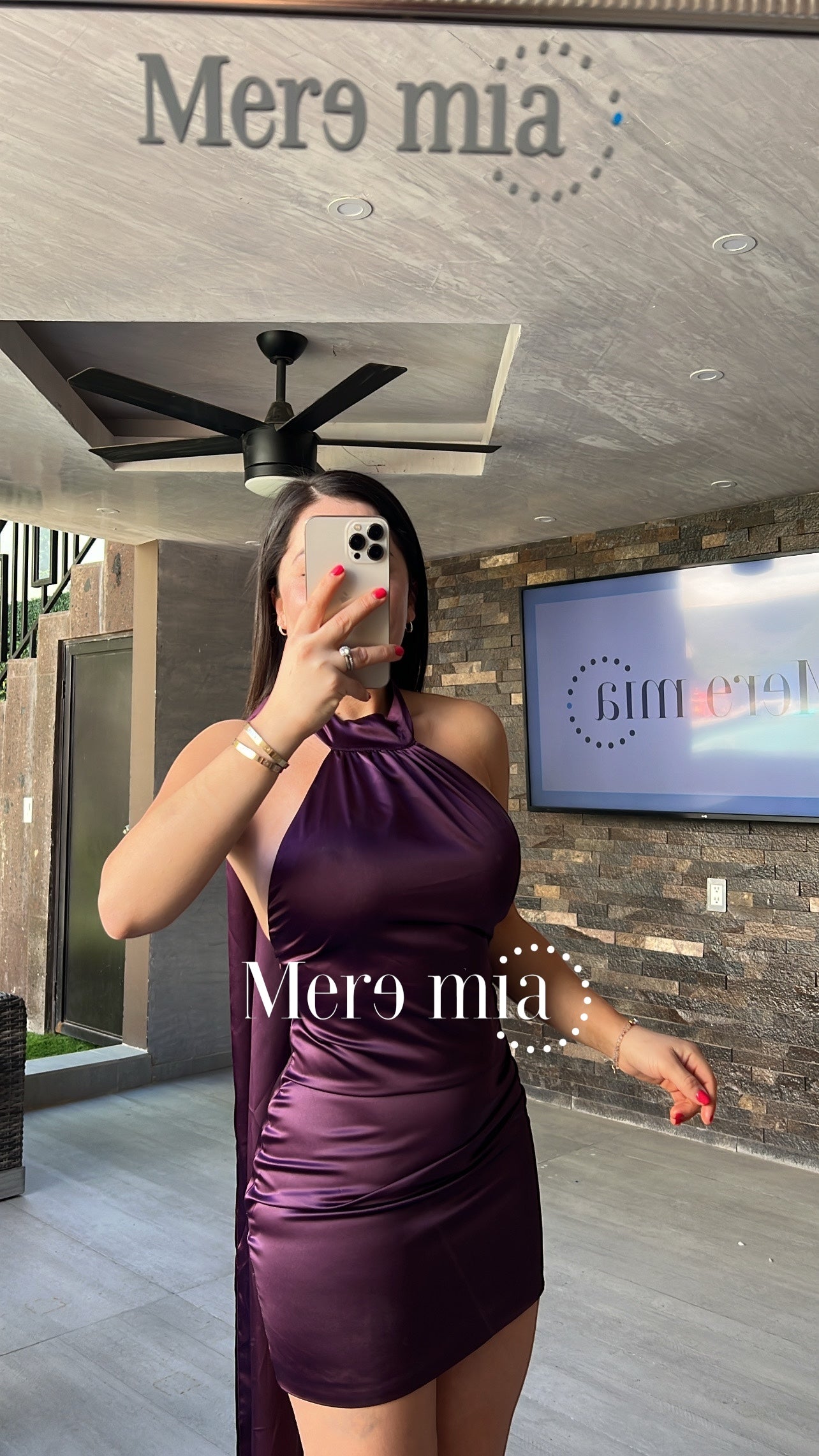 Vestido saten morado