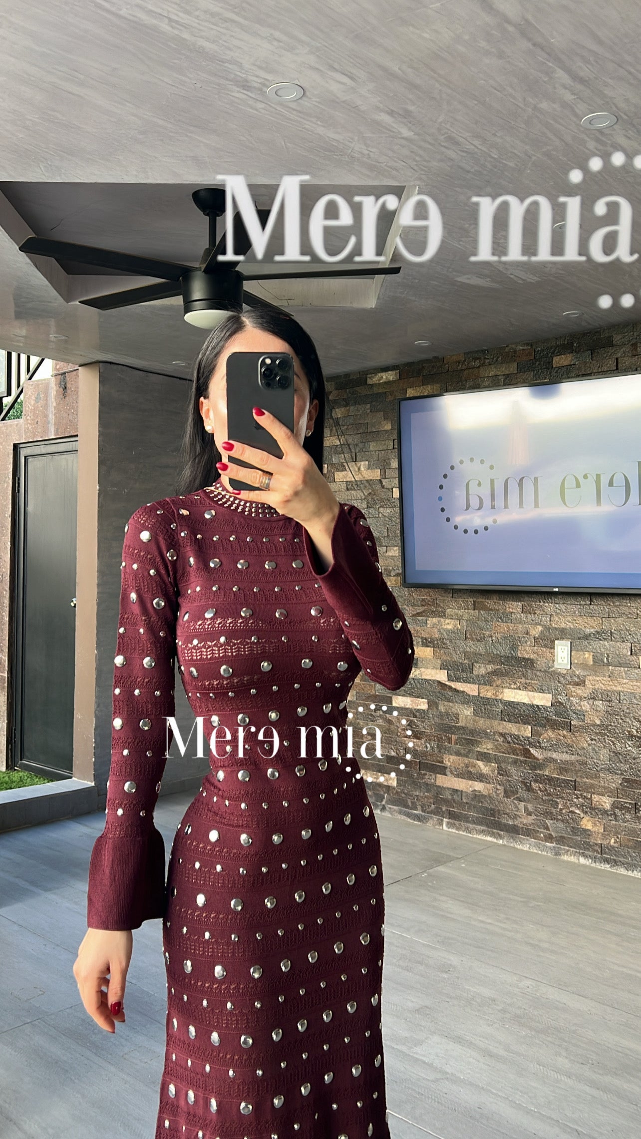 Vestido estoperoles oalnes