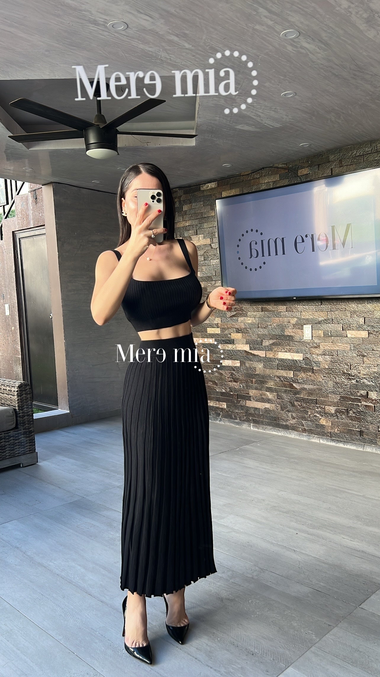 Conjunto negro sweater