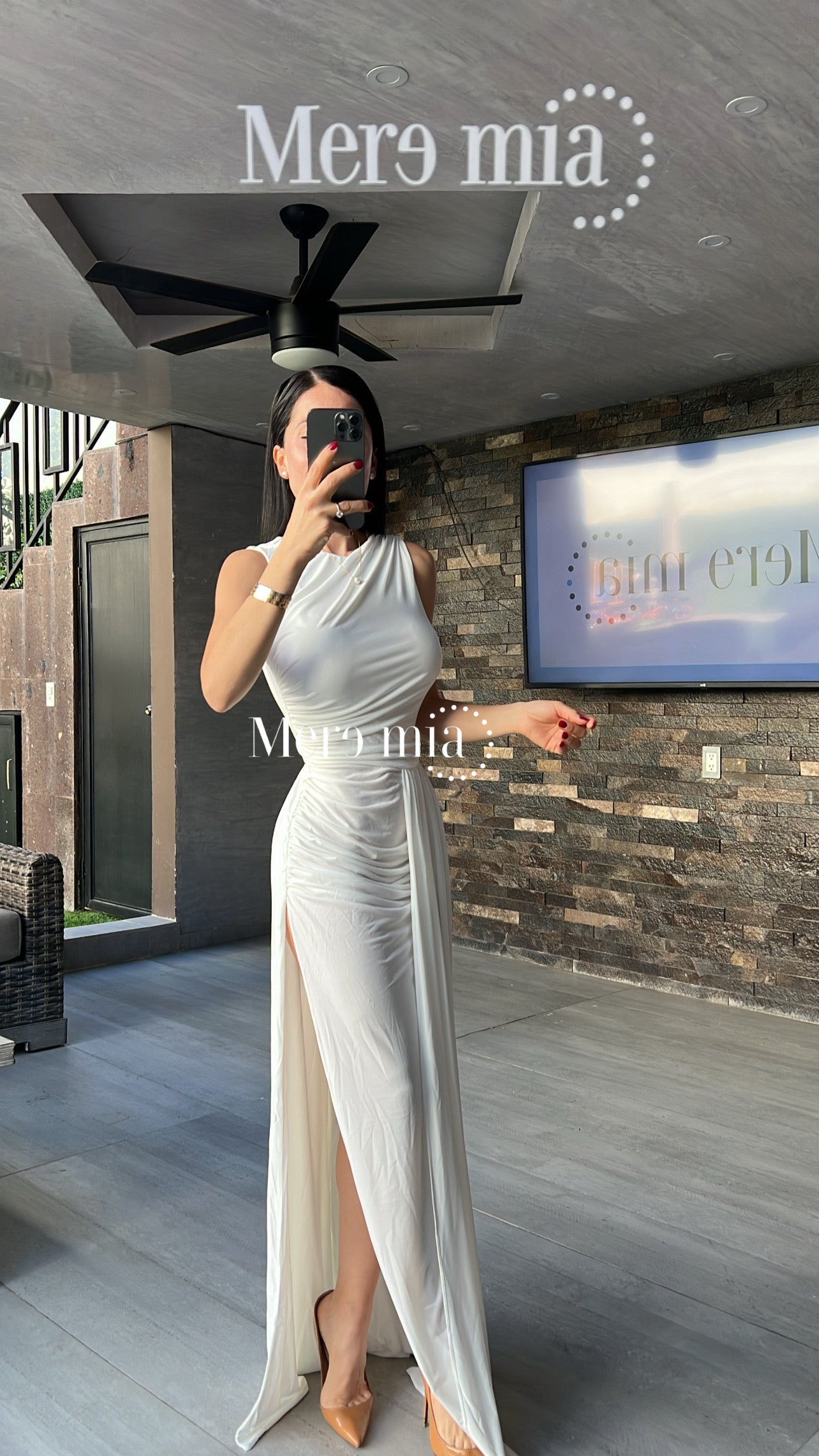 Vestido blanco cruzado