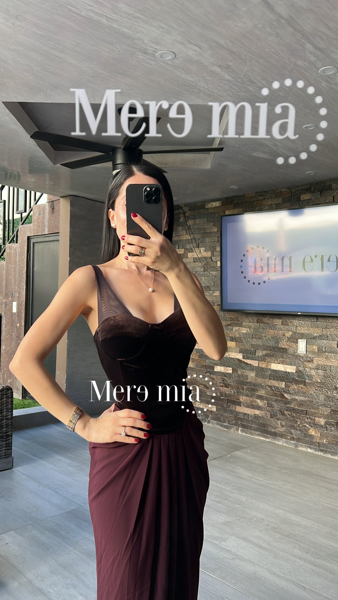 Vestido terc tinto malla