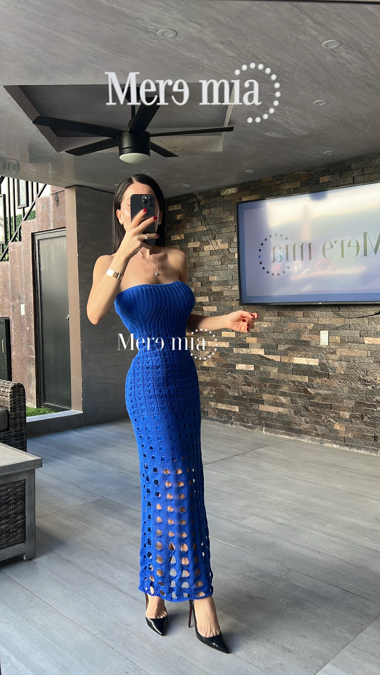 Vestido azul playero