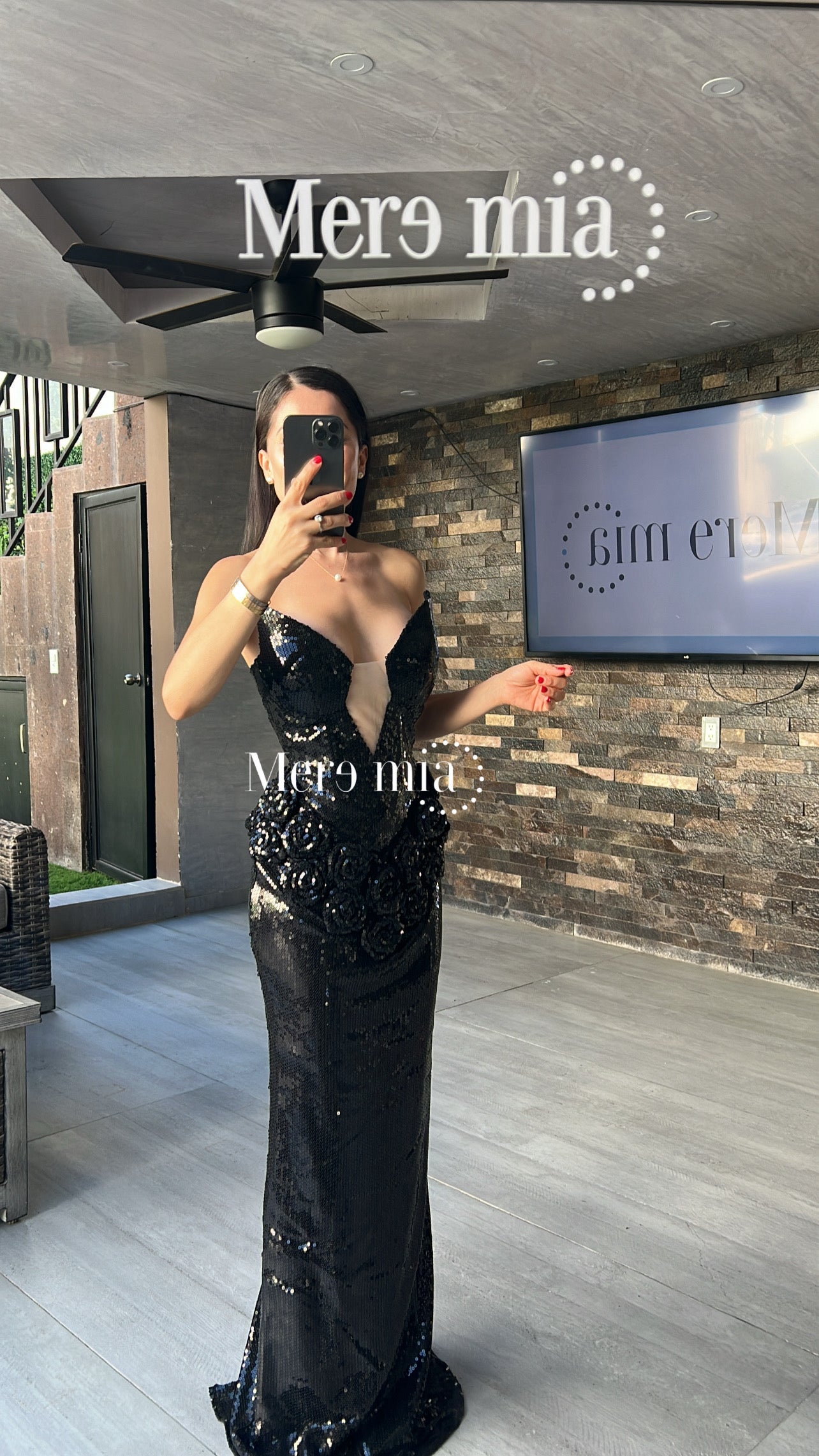 Vestido negro lent strap