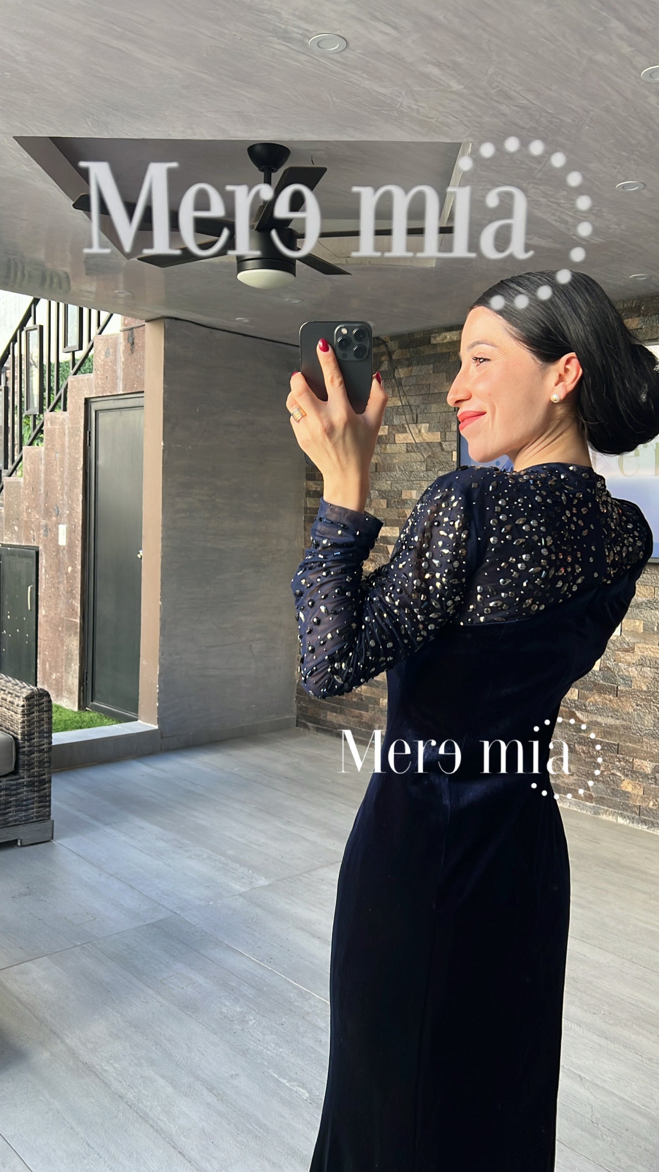 Vestido azul terc malla