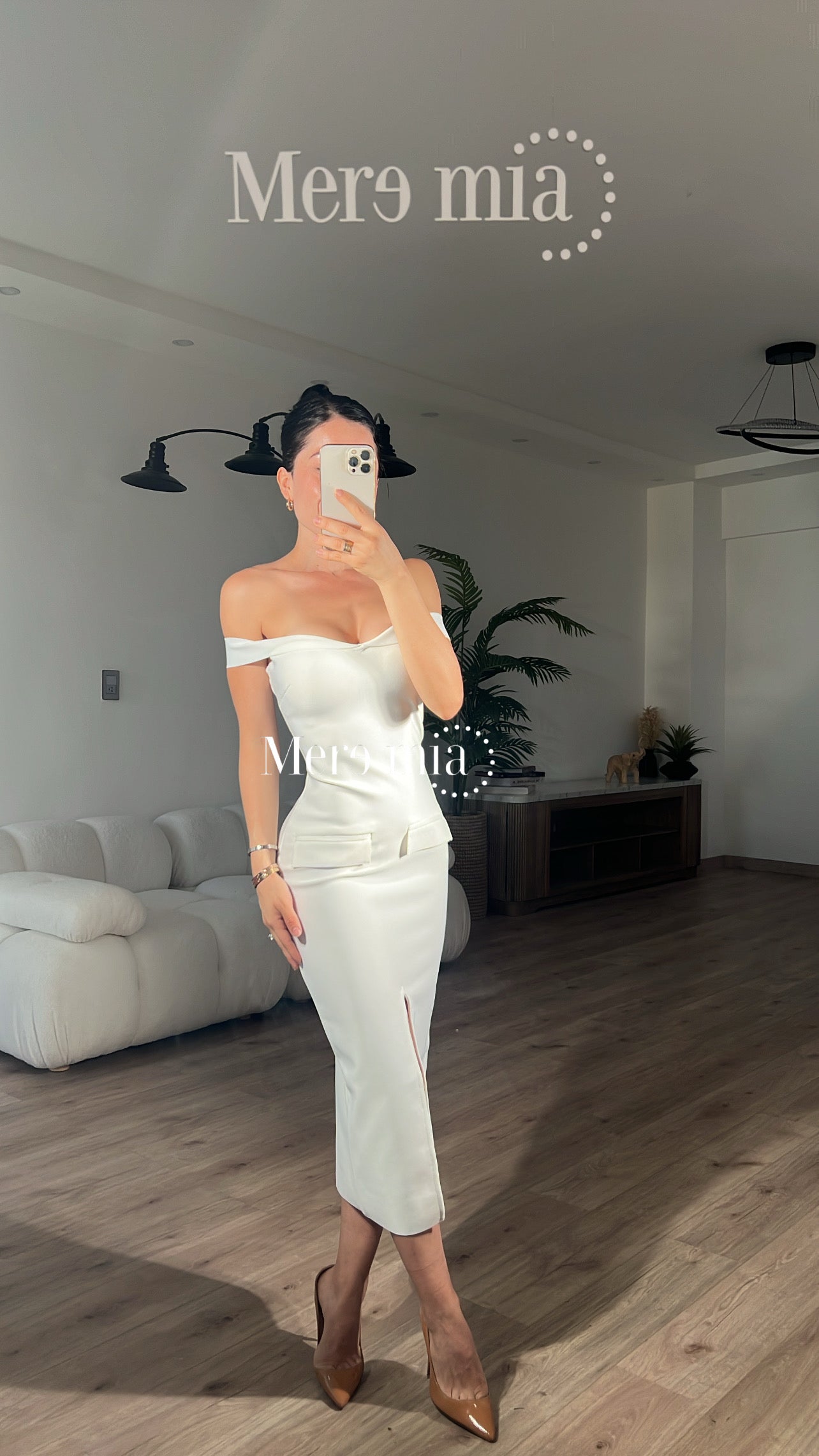 Vestido blanco hombro li