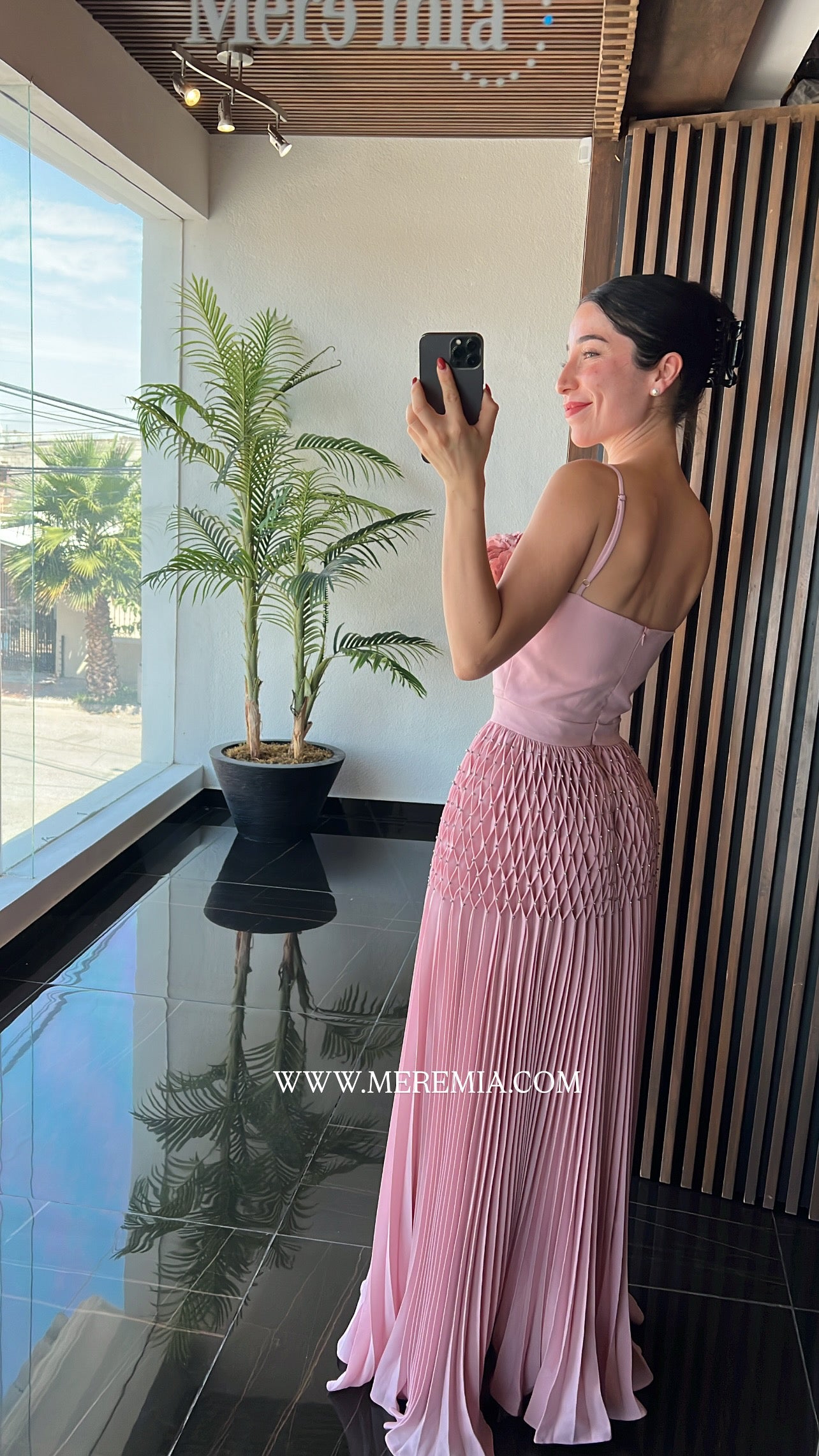 Vestido plisado flores