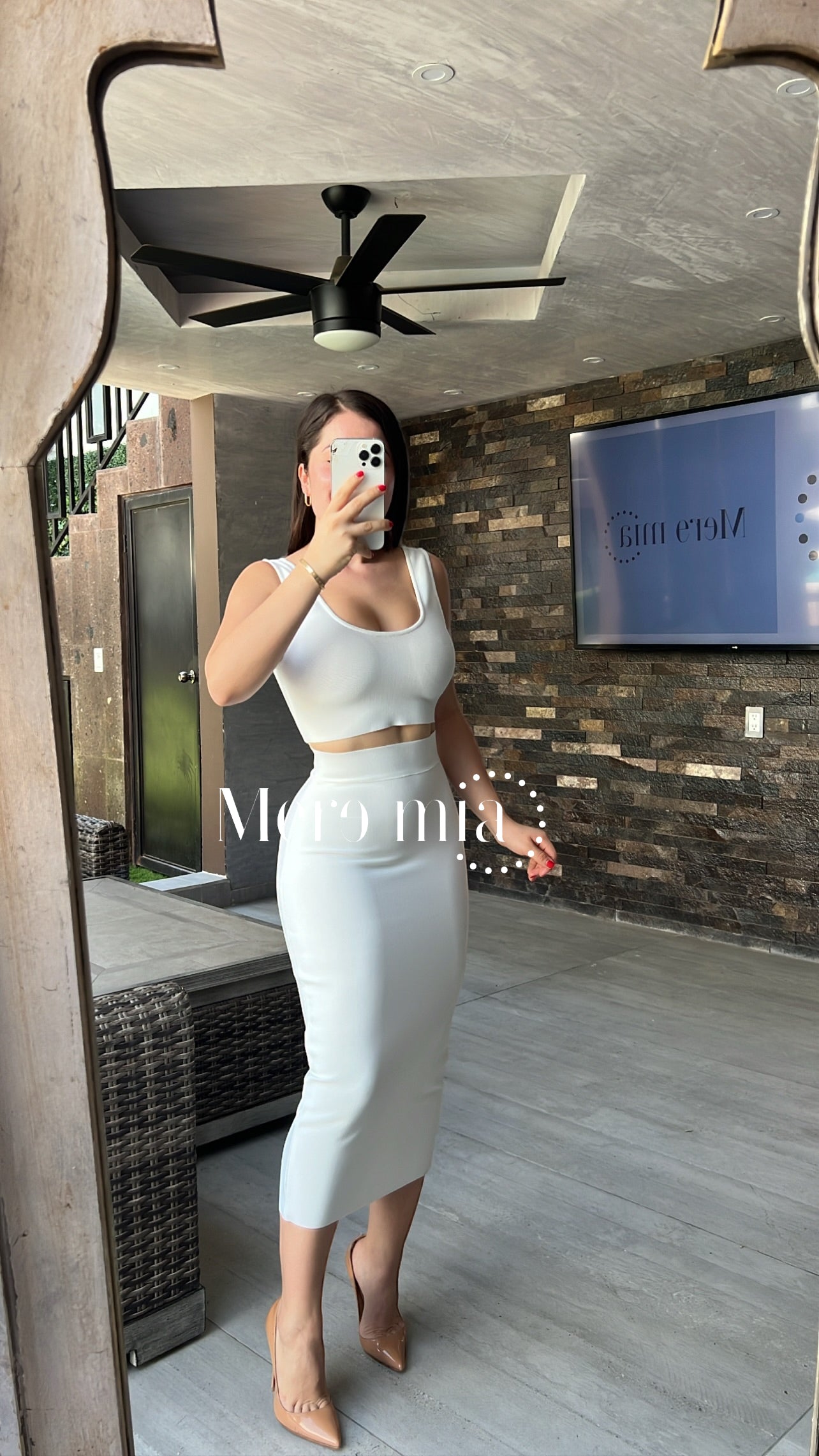 Crop top blanco tirantes