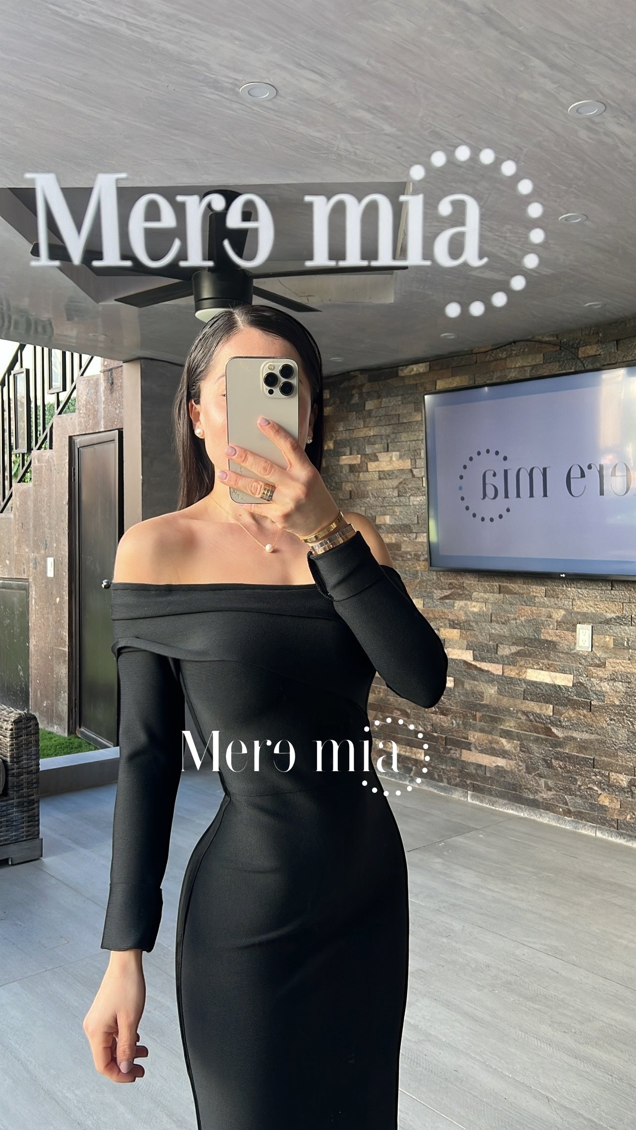 Vestido negro ml largo homb