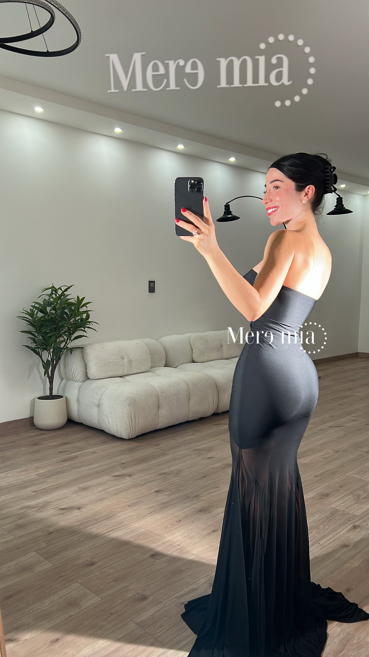 Vestido malla abajo