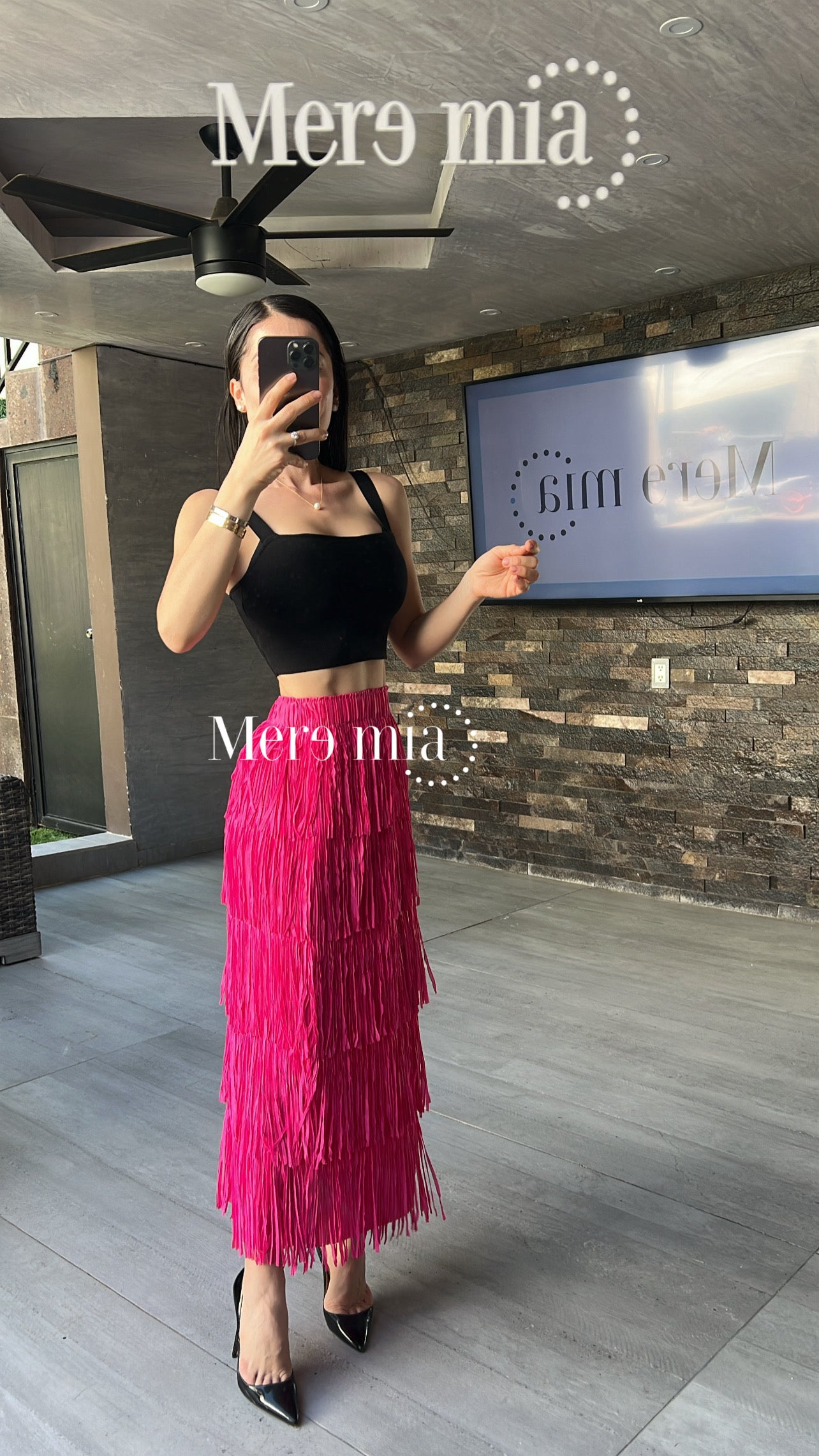 Falda barbas midi