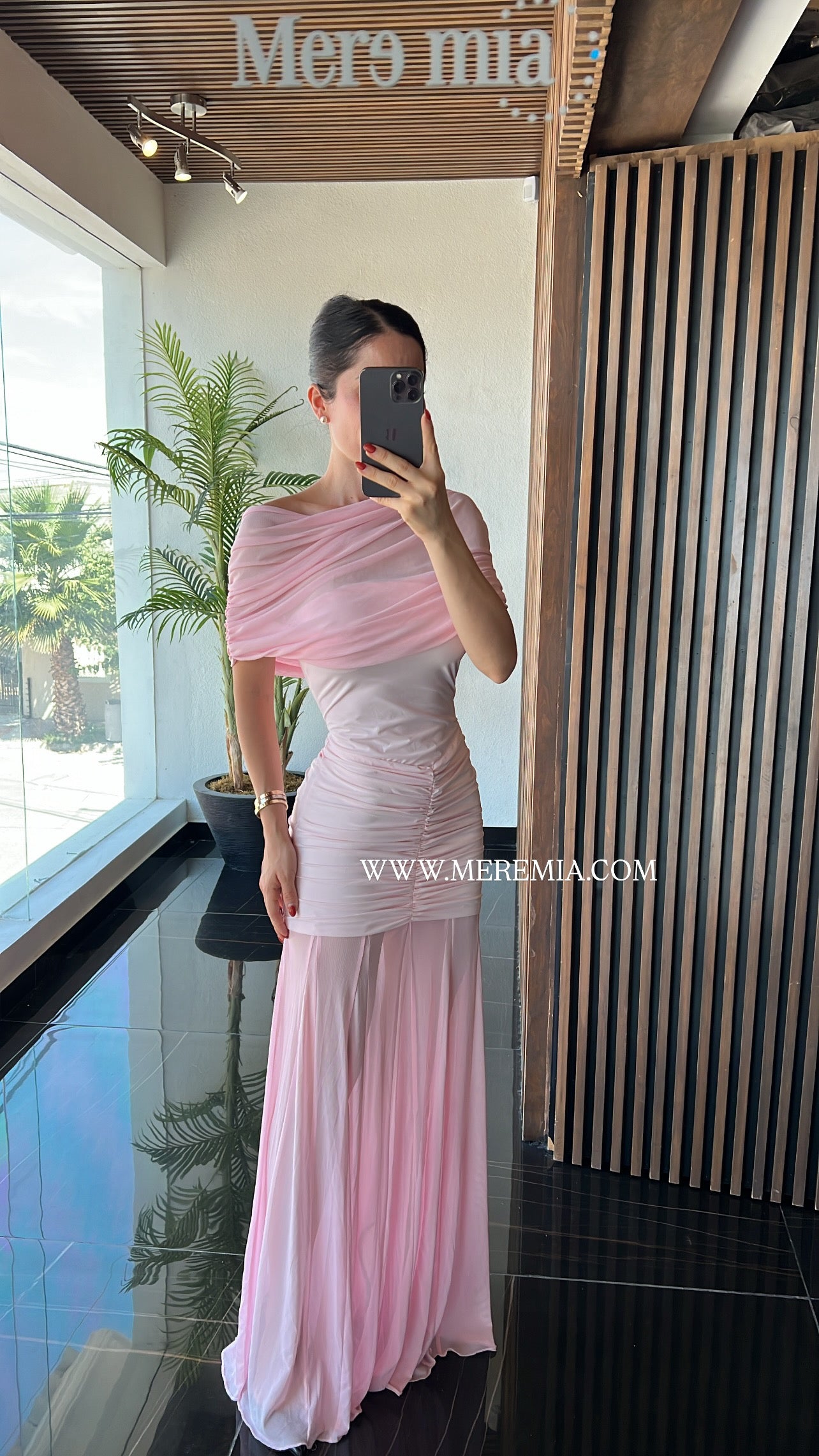 Vestido plisado hom