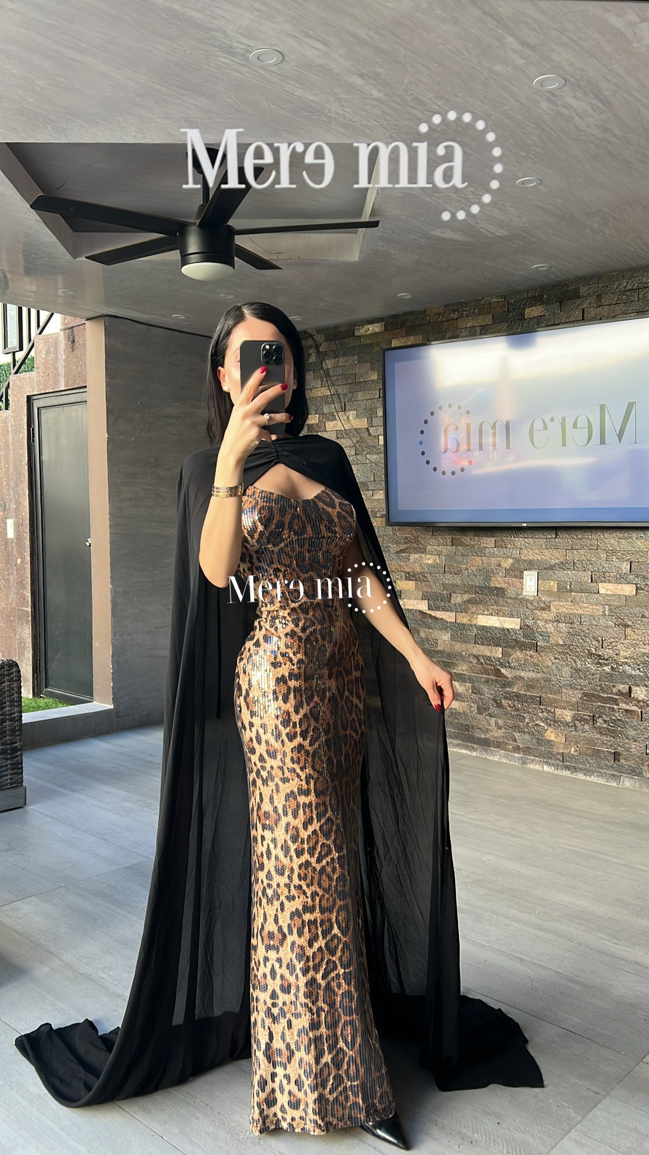 Vestido animal print malla