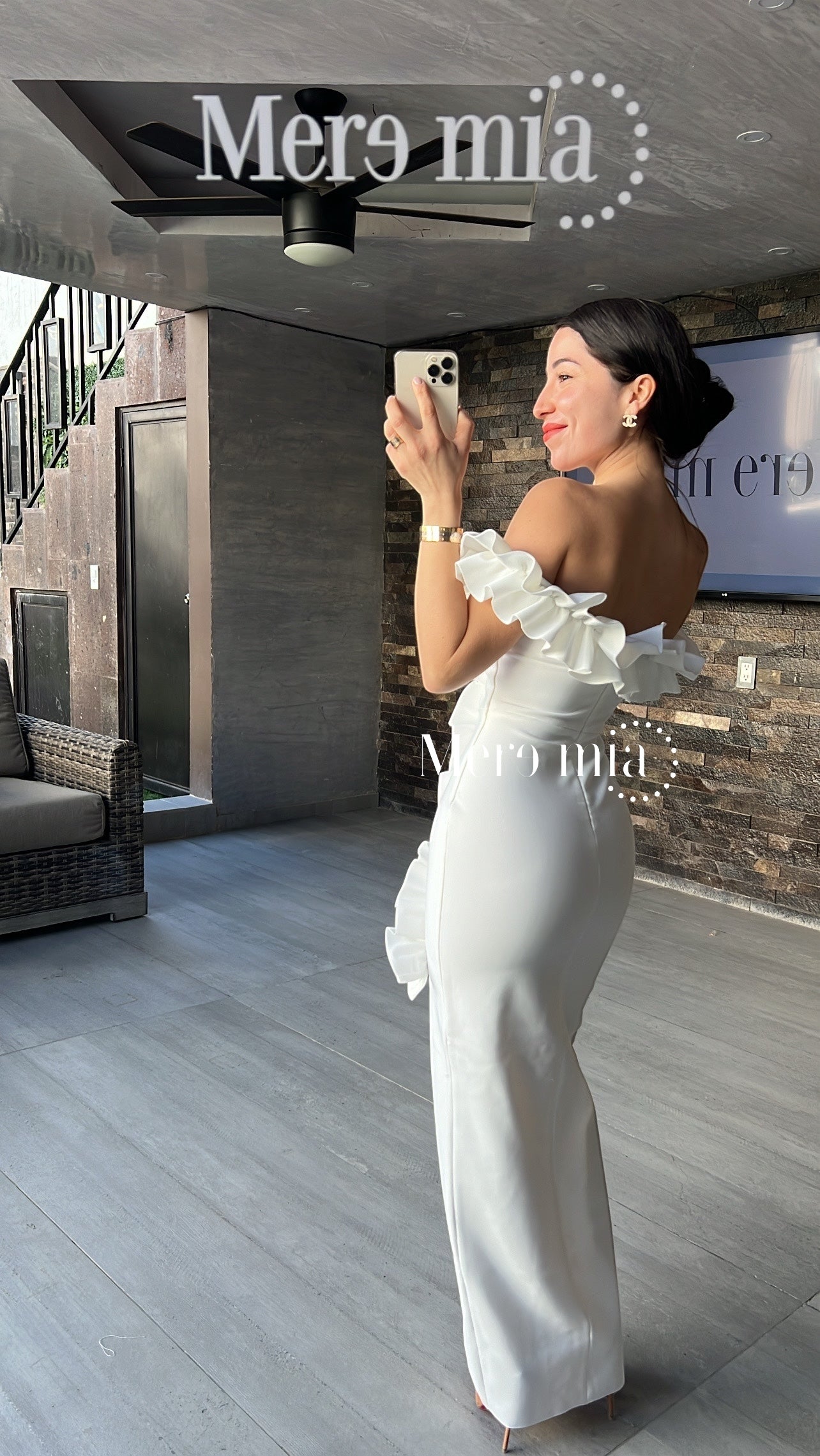 Vestido blanco esc cruzada