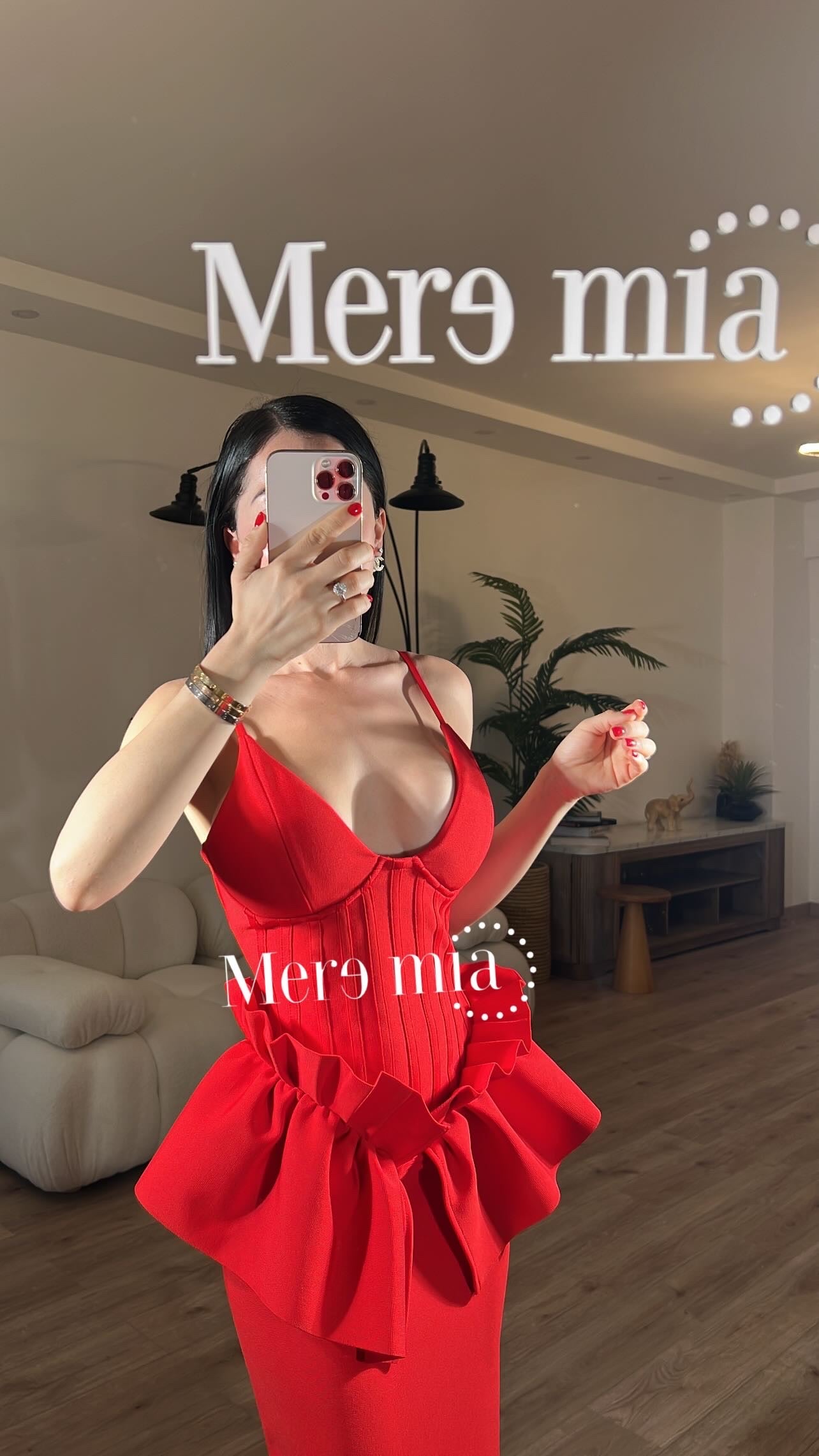 Vestido rojo largo esc