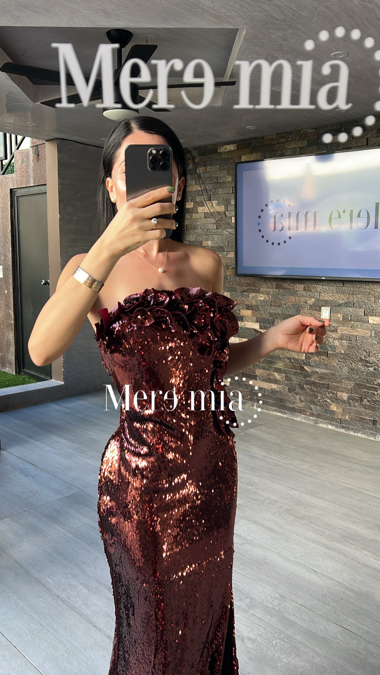 Vestido Burgundy lent Flores