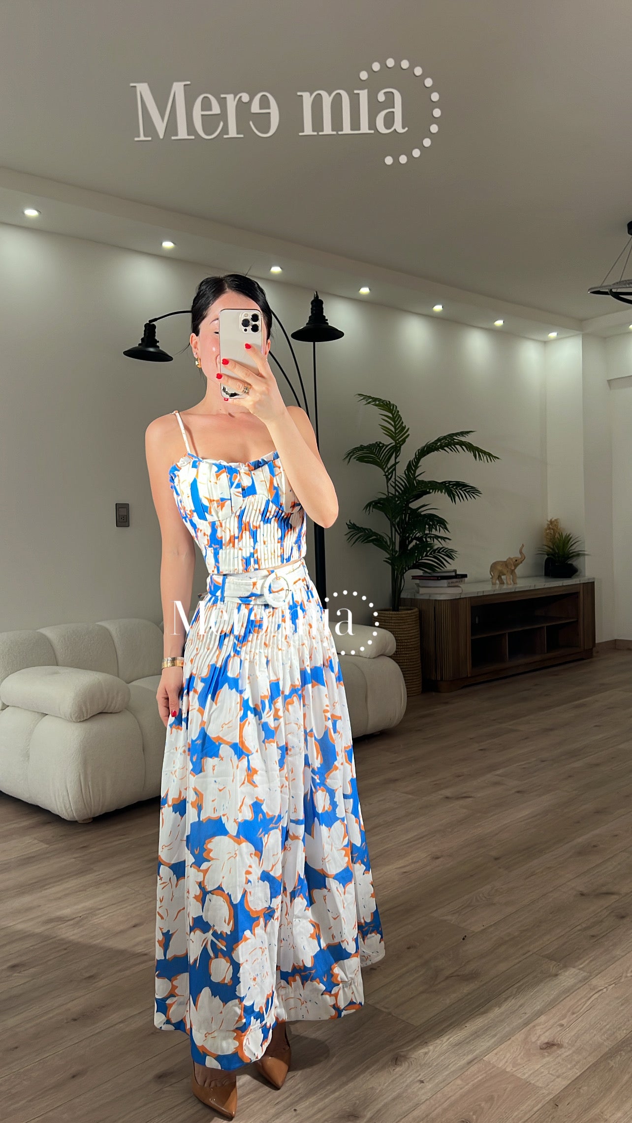 Conjunto flores azul