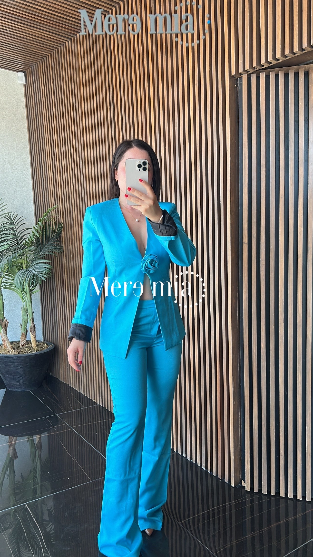 Conjunto azul saco pant