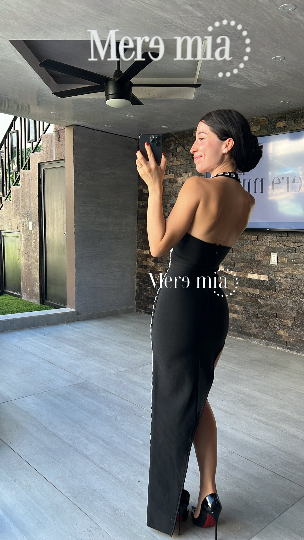 Vestido negro gotas asim