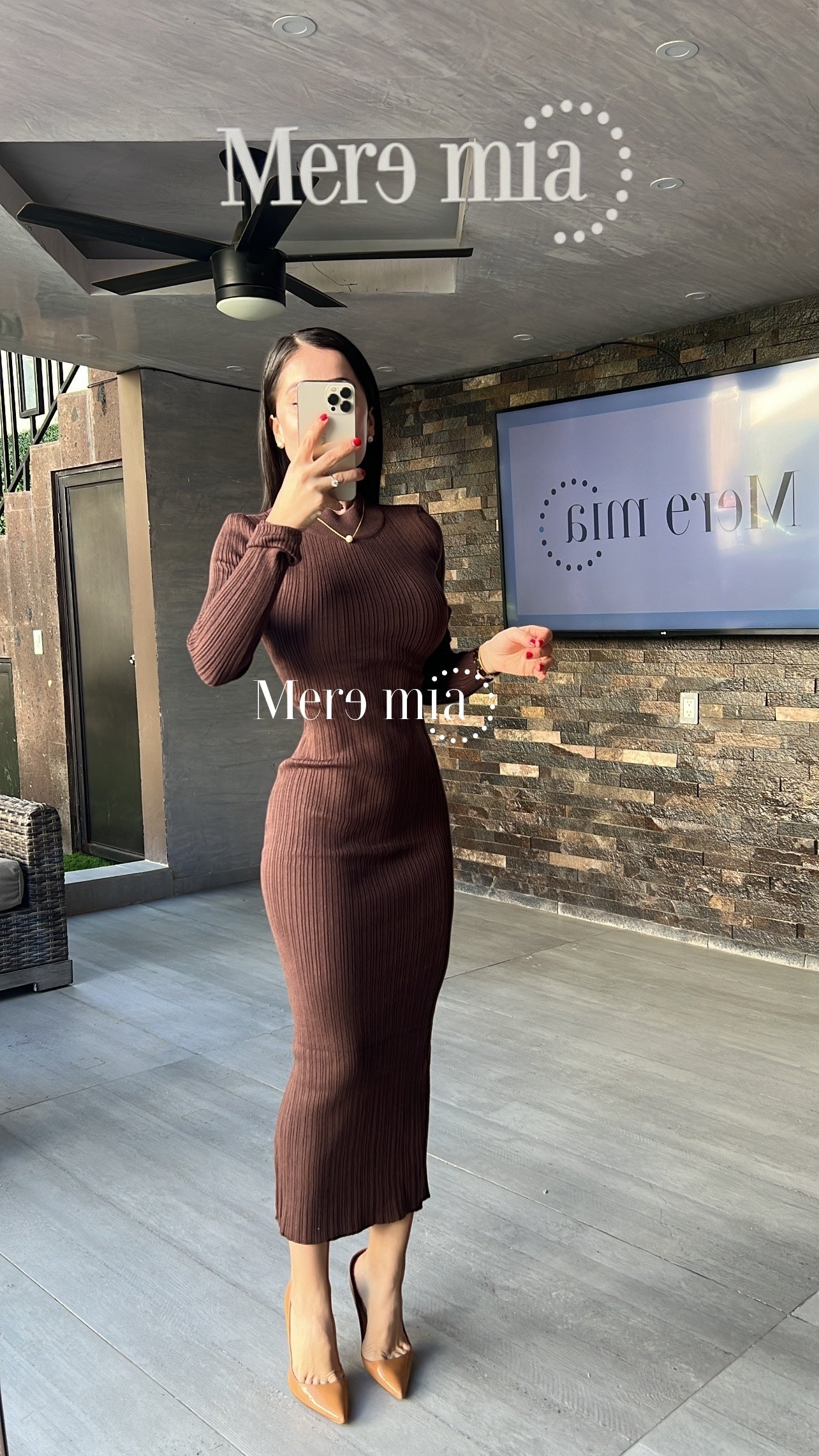 Vestido cafe ml ray