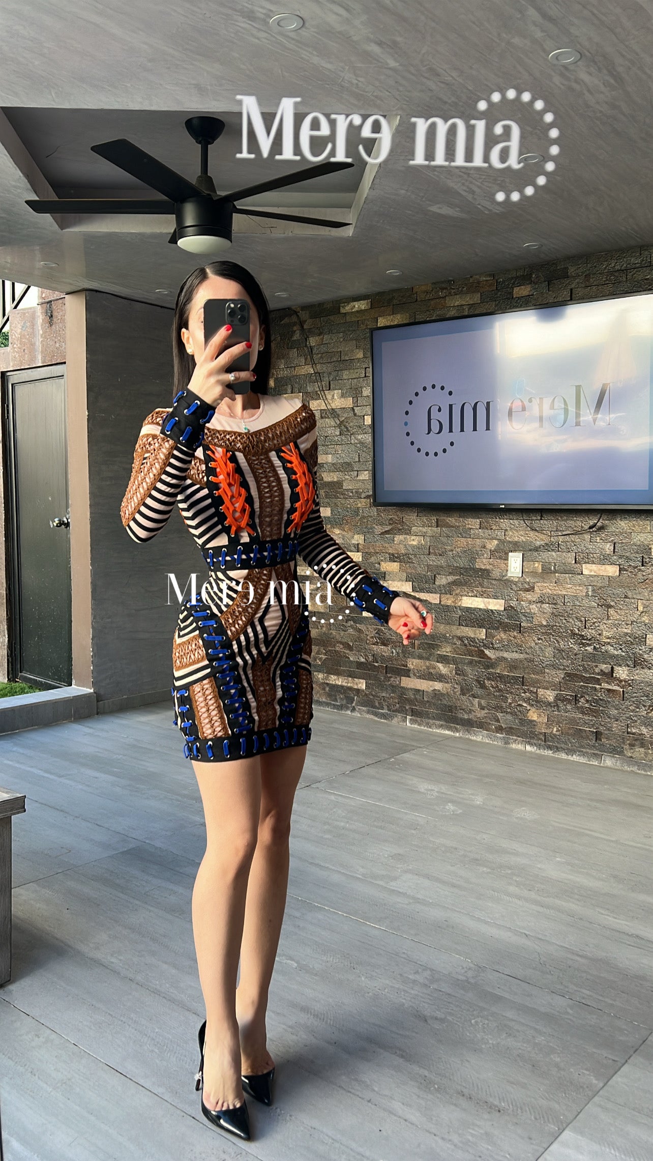 Vestido manga larga colores