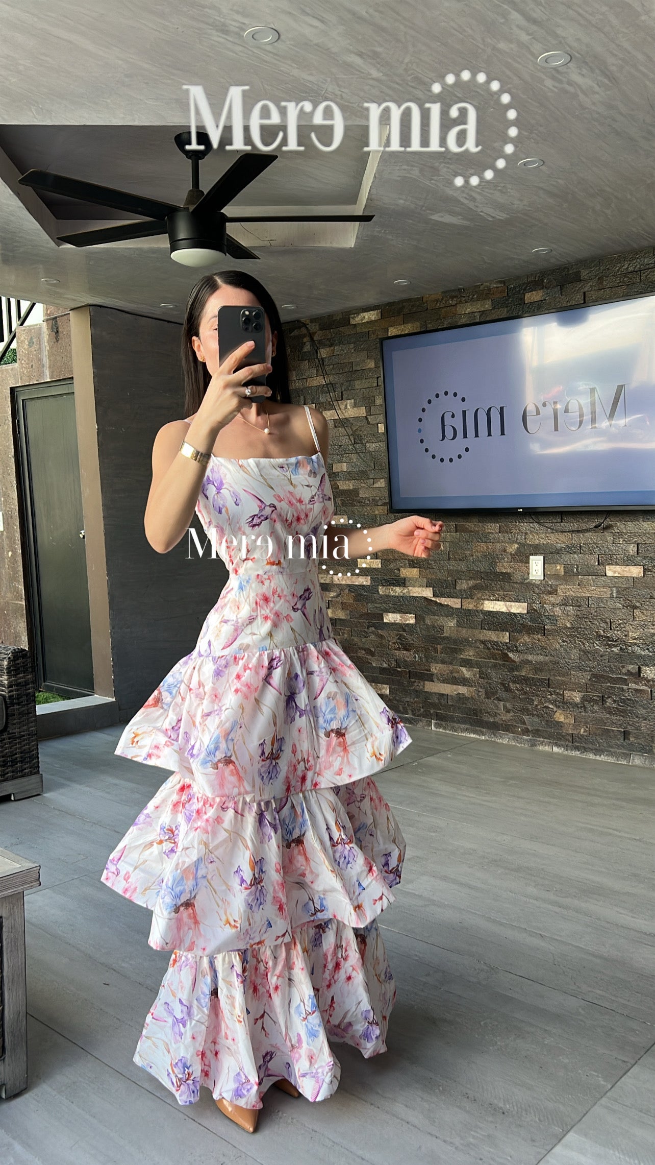 Vestido flores olanes