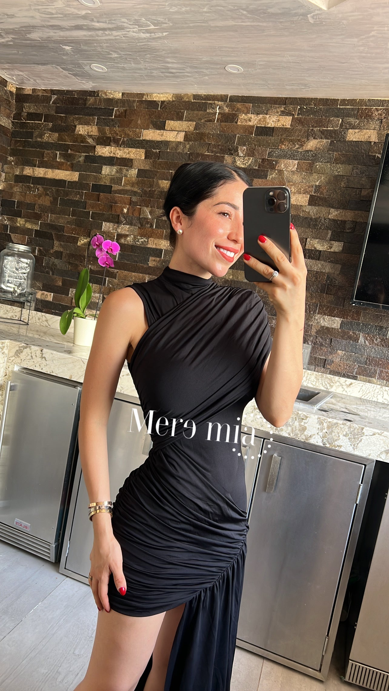 Vestido cruzado estola