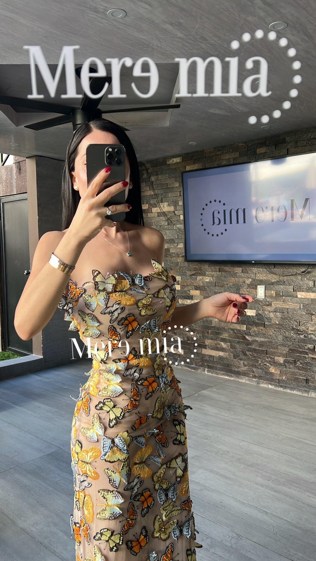 Vestido mariposas strapp