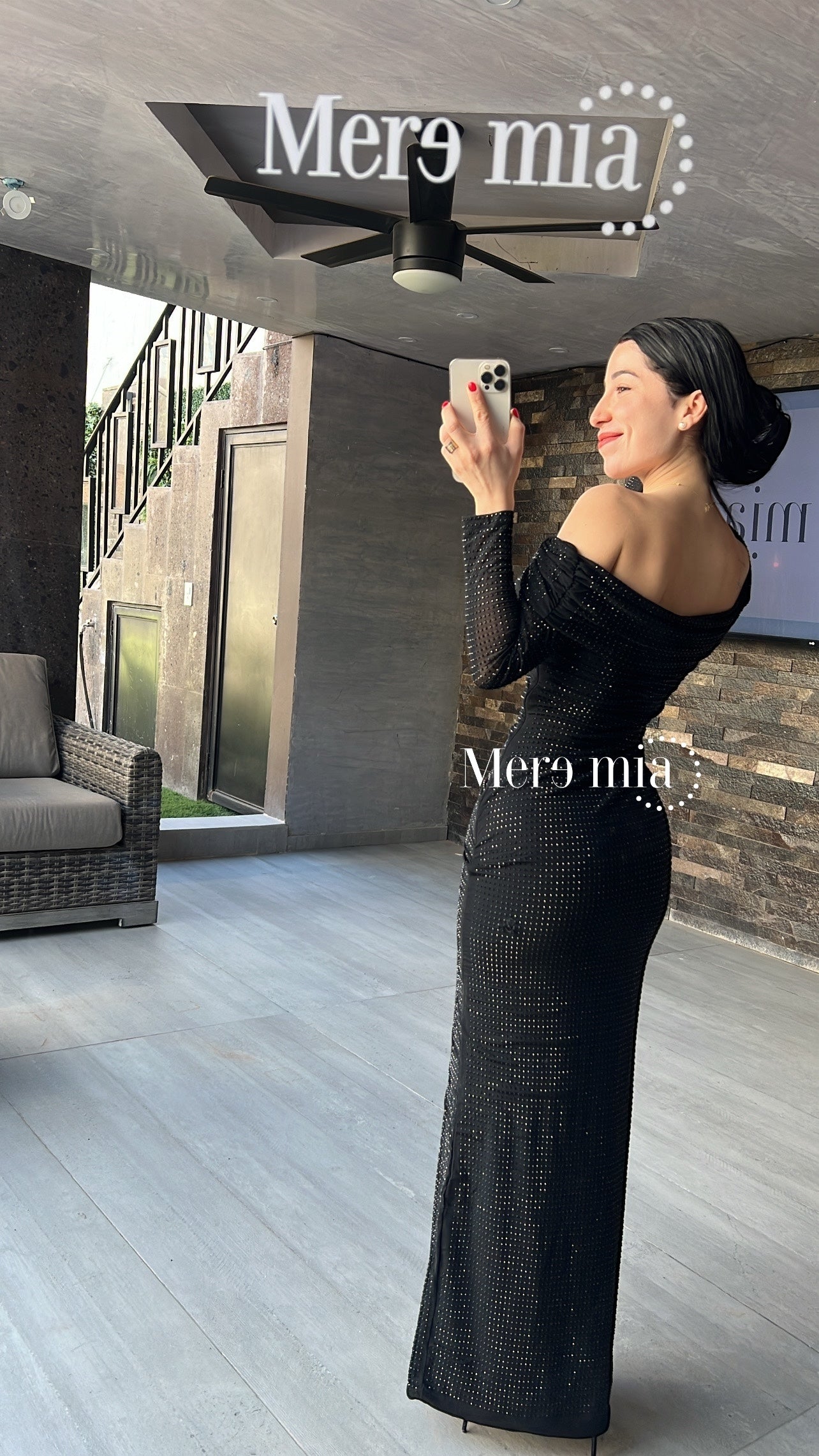 Vestido negro puntos ml