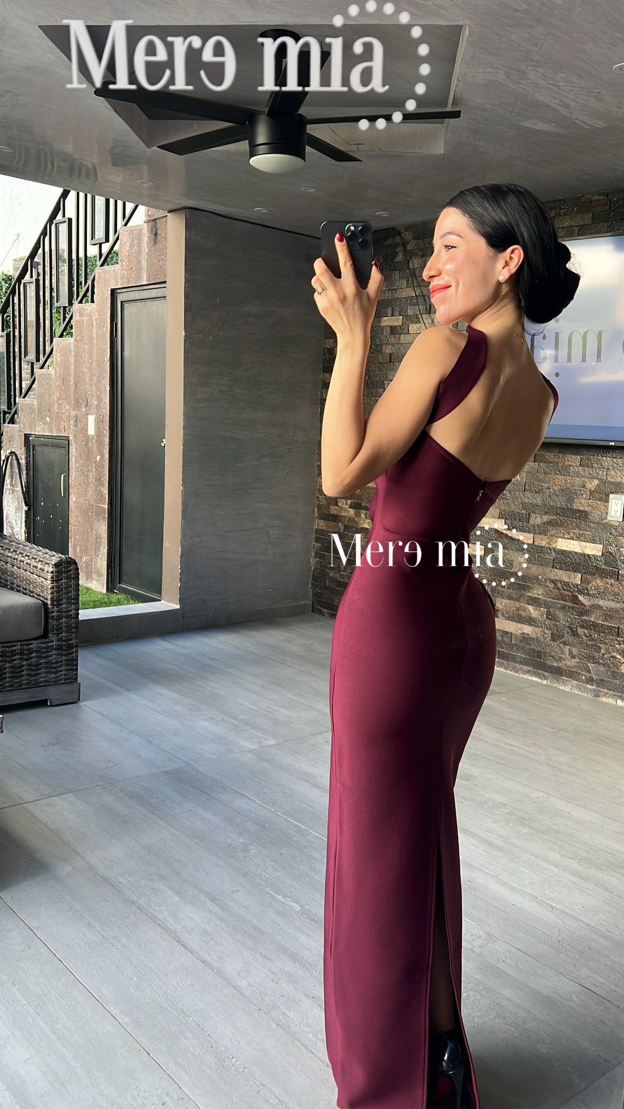 Vestido tinto halter