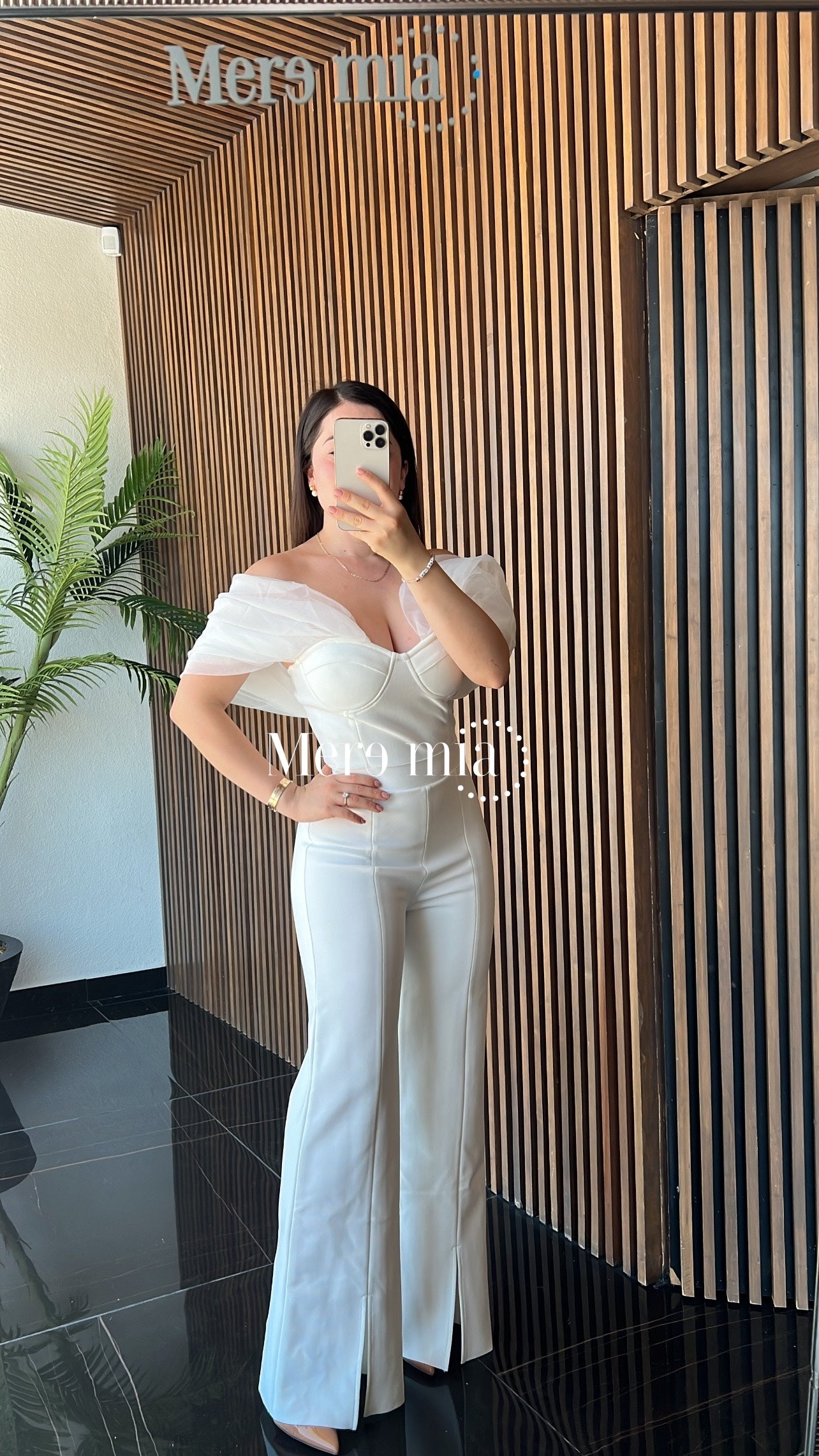 Jumpsuit blanco tul