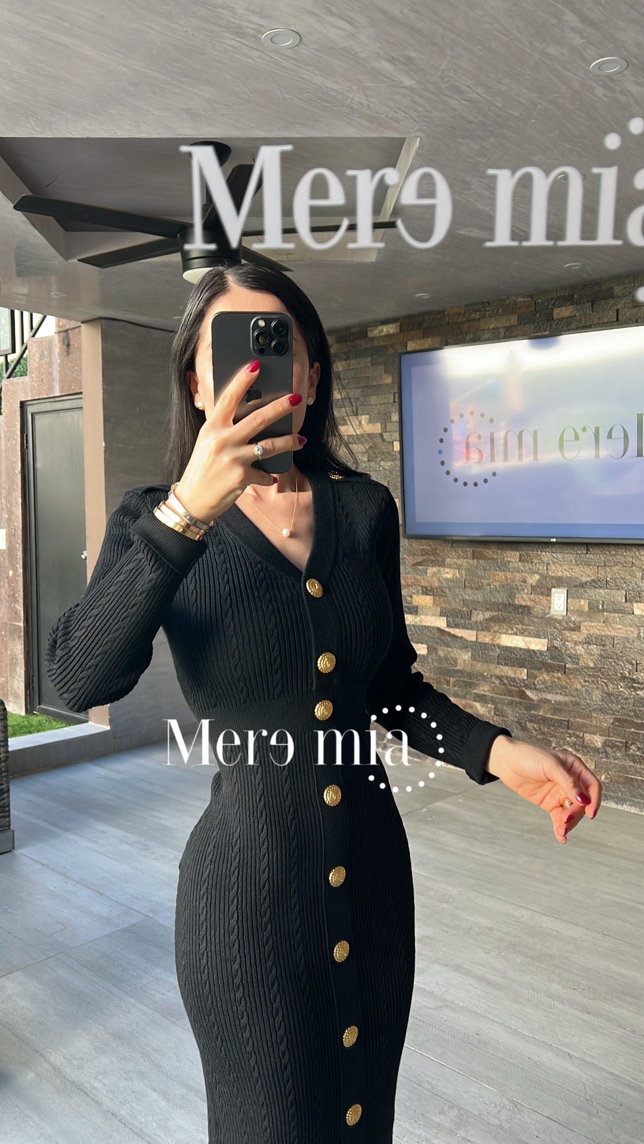 Vestido negro b dorados