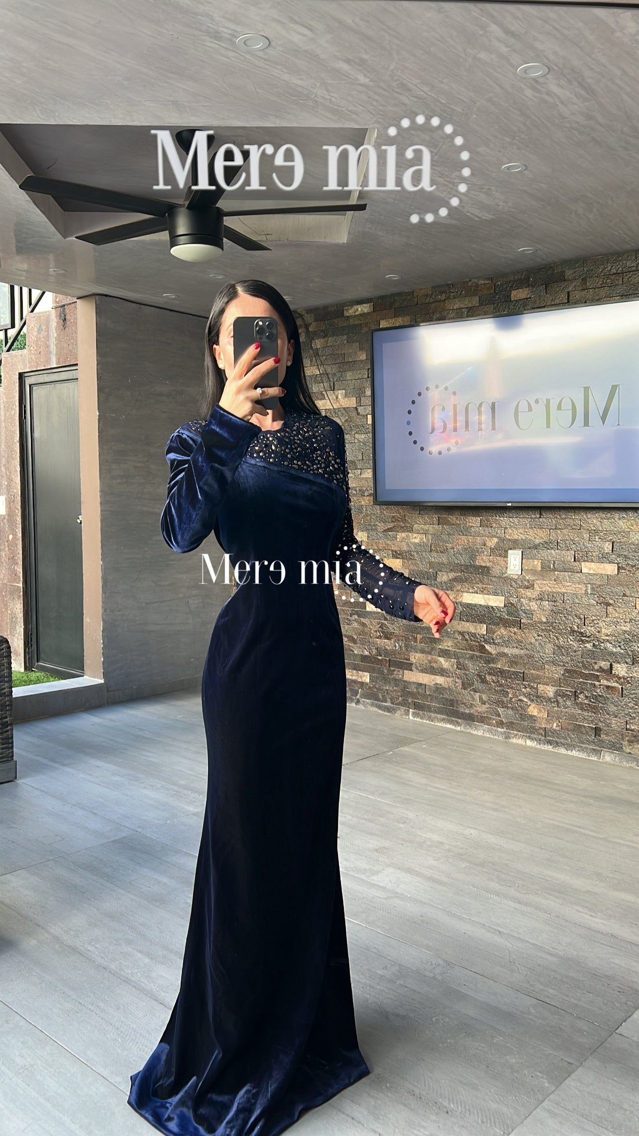 Vestido azul terc malla