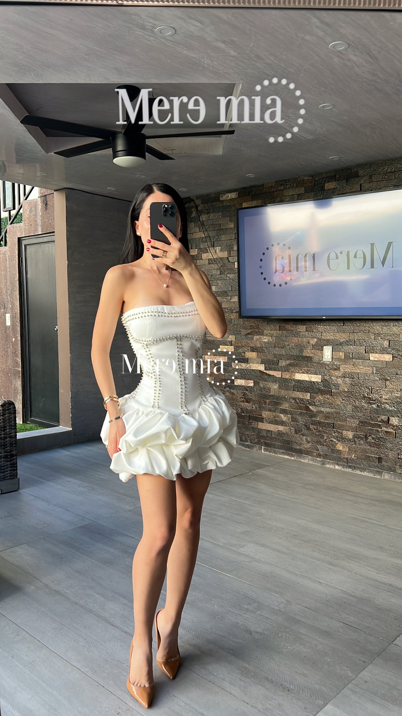 Vestido blanco estoperoles