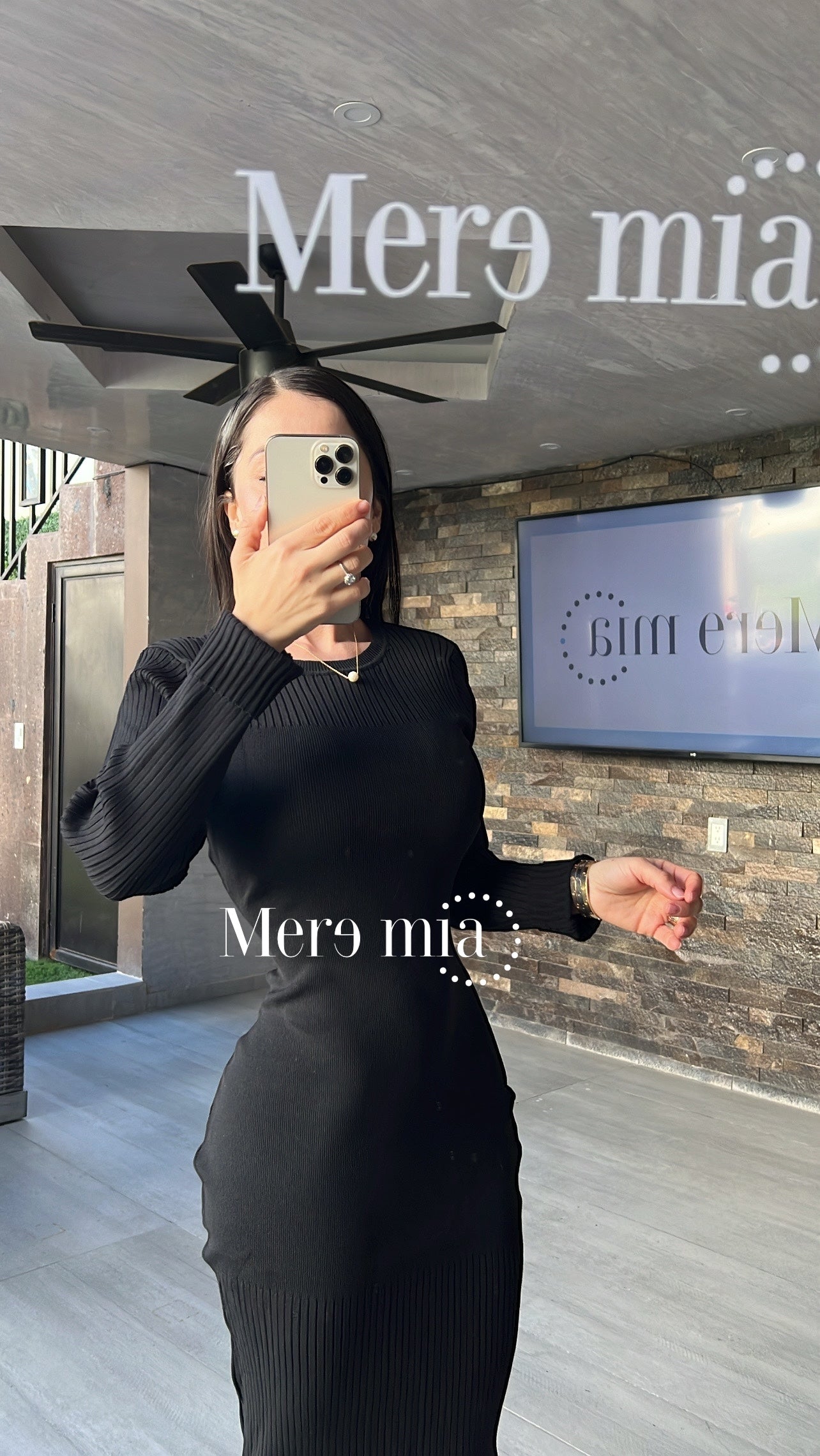 Vestido negro sweater