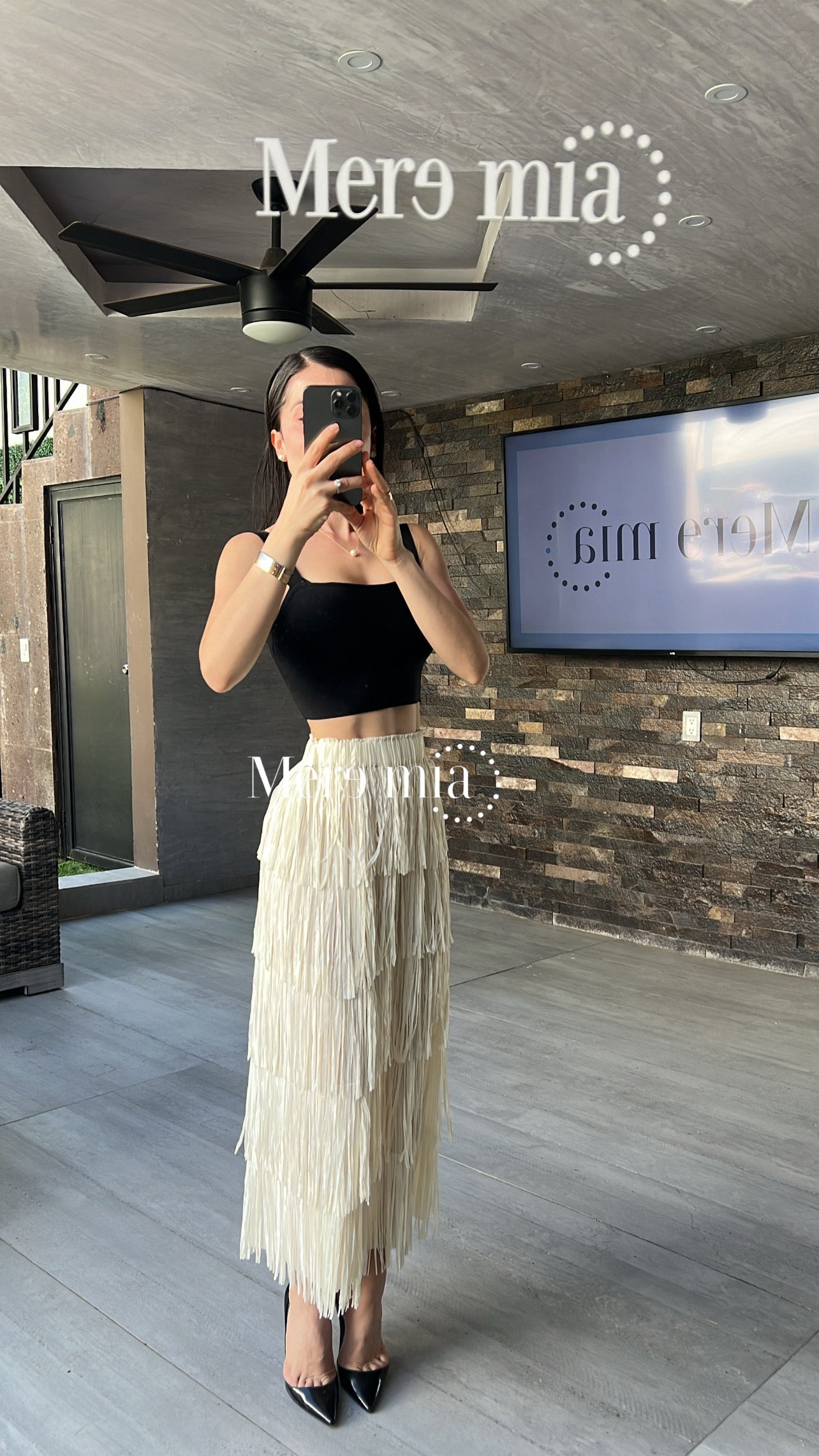 Falda barbas midi