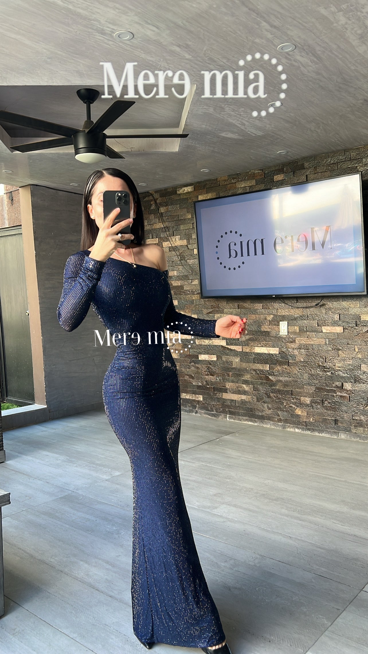 Vestido un hombro puntos suelto