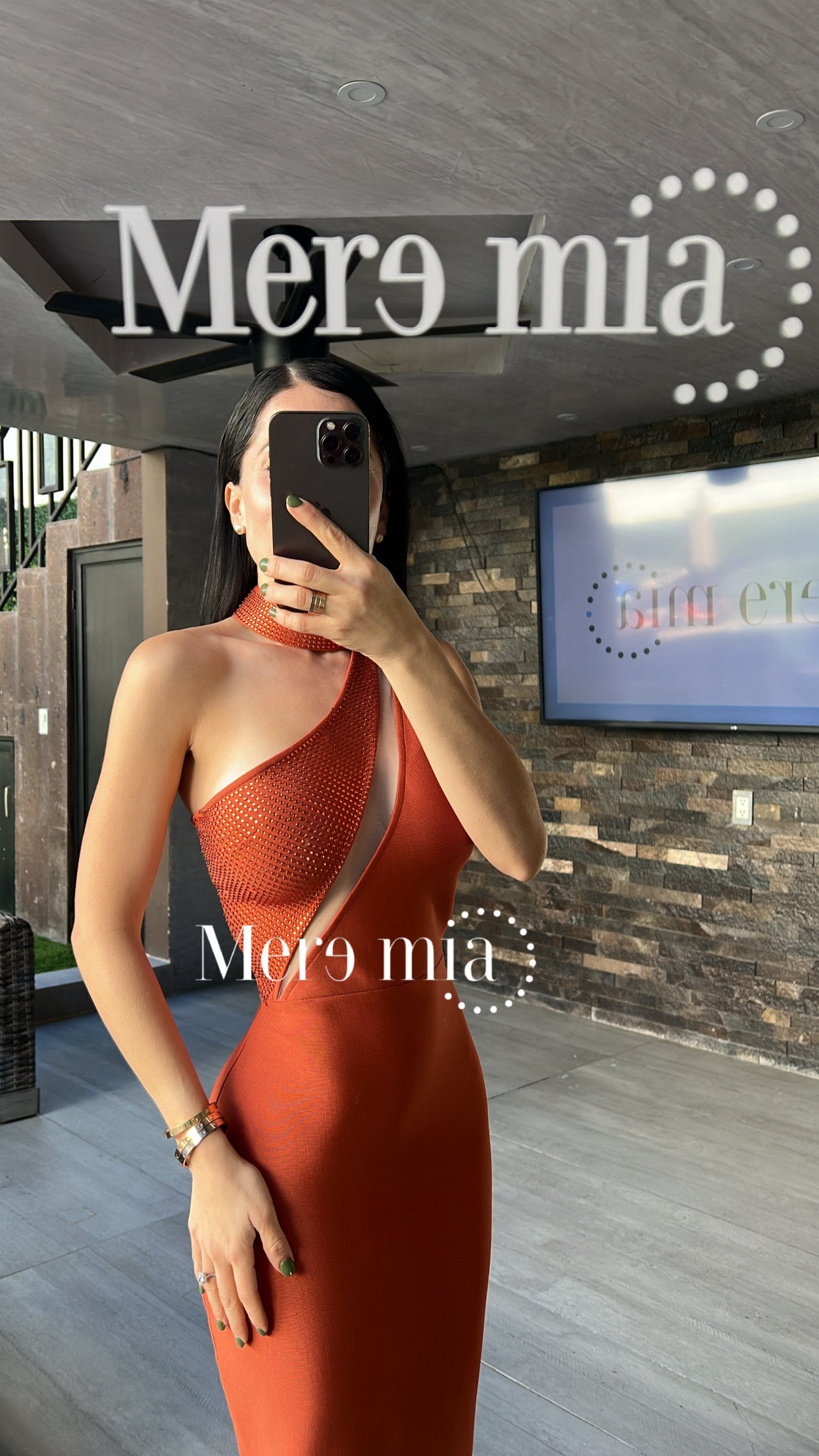 Vestido marr chock lent